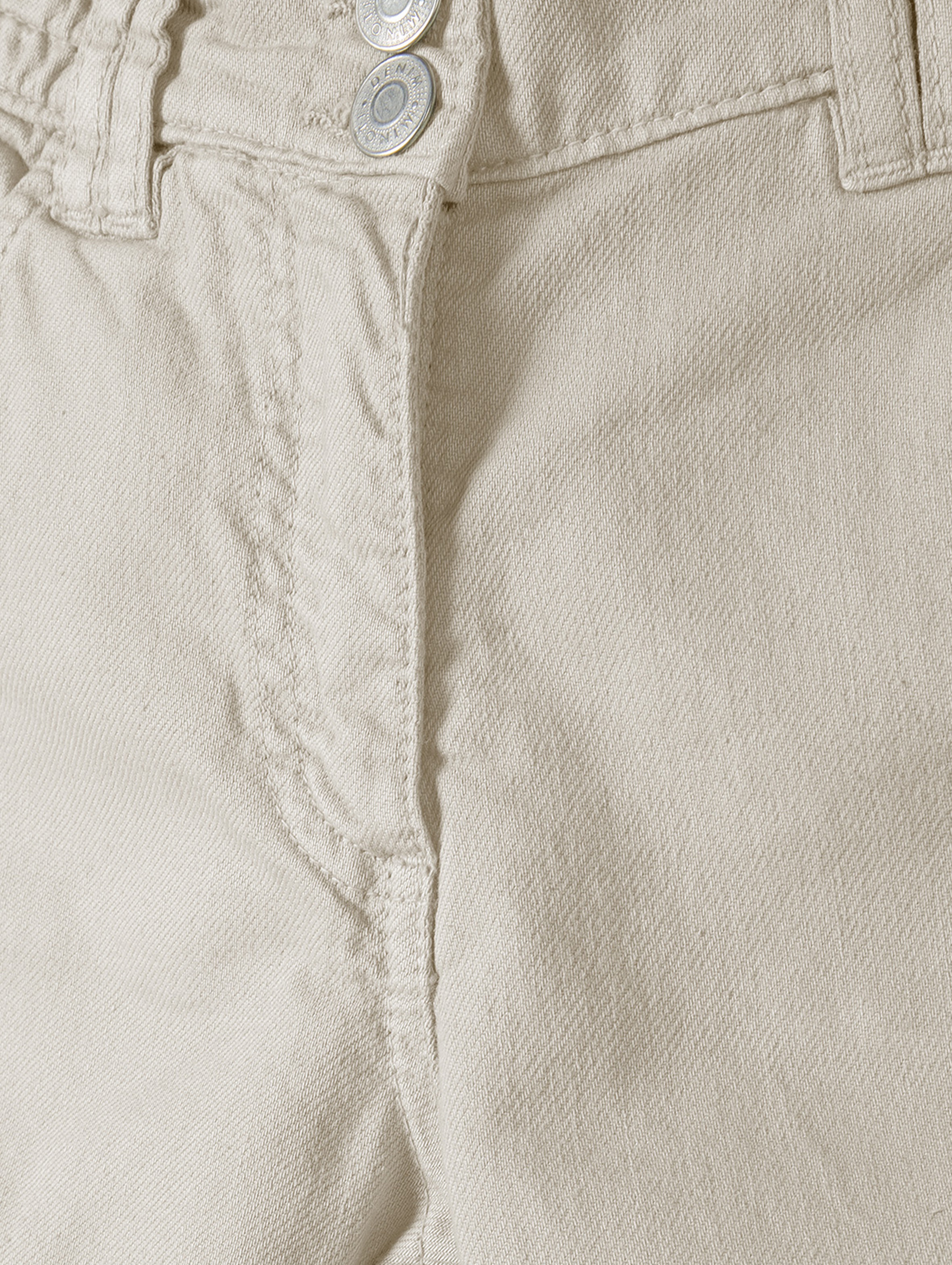 Spodnie typu bojówki z bawełny niemowlęce- ecru