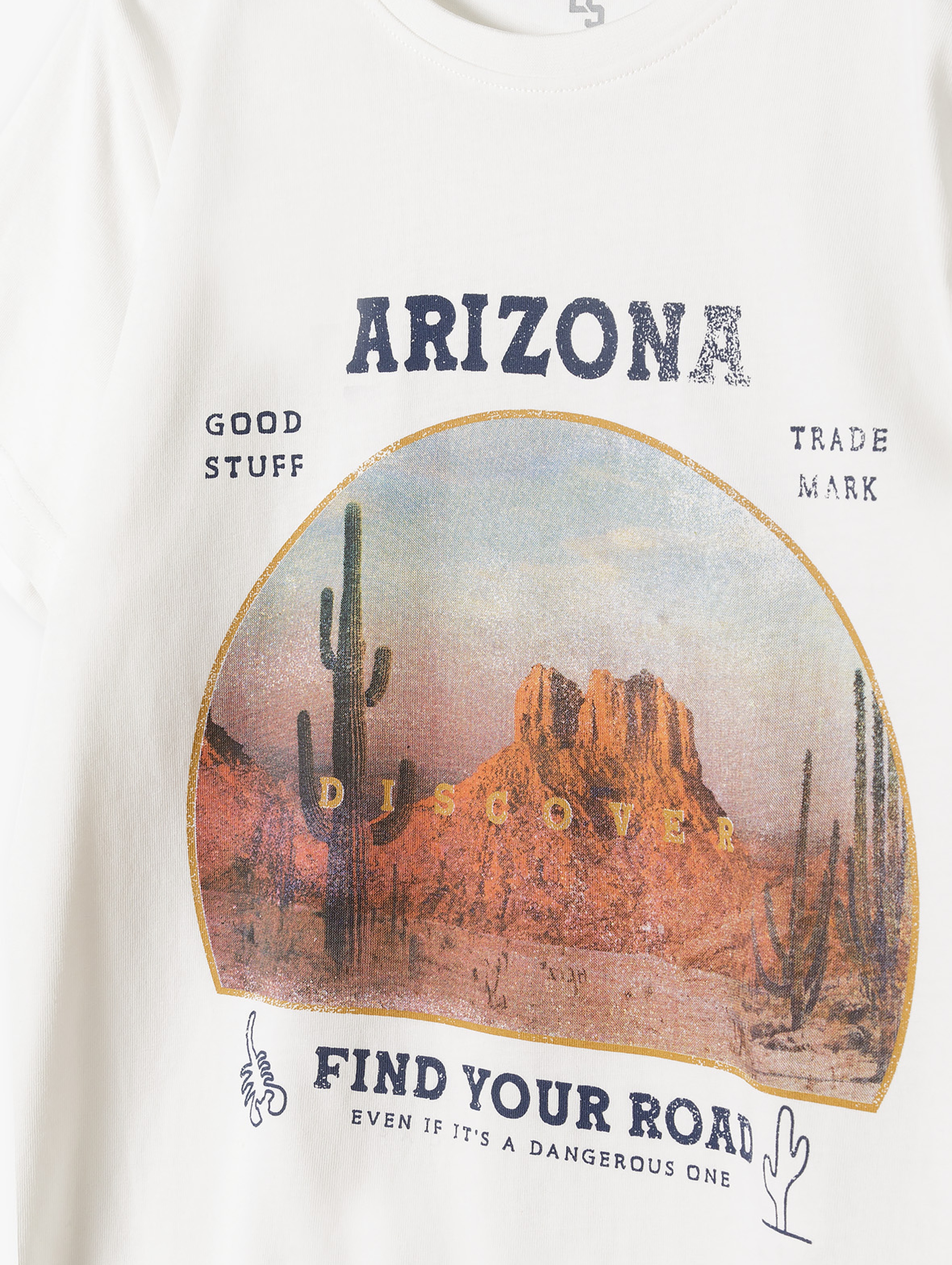 T-shirt bawełniany dla chłopca z nadrukiem - Arizona