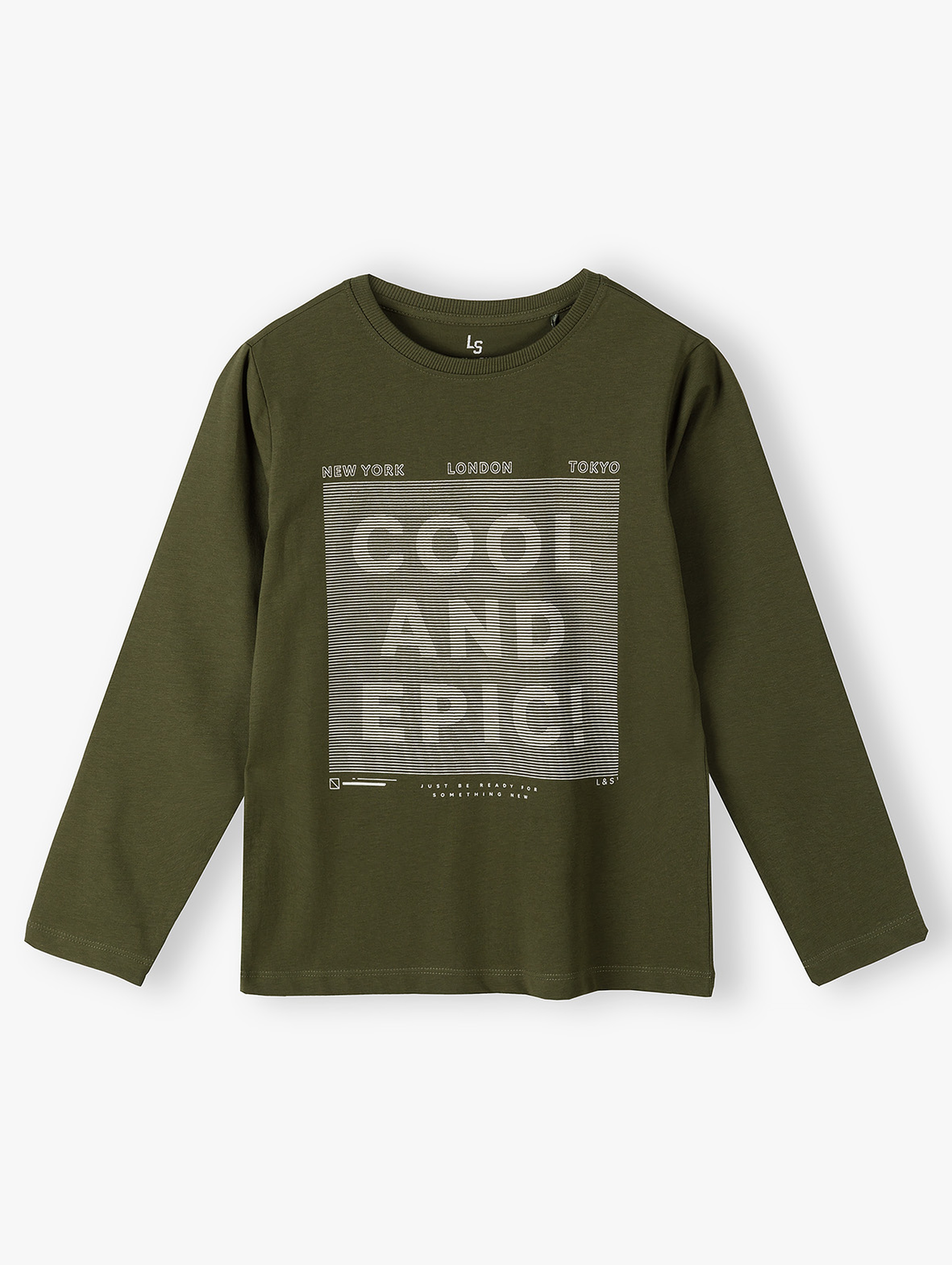 Bluzka bawełniana dla chłopca khaki z Cool and epic!