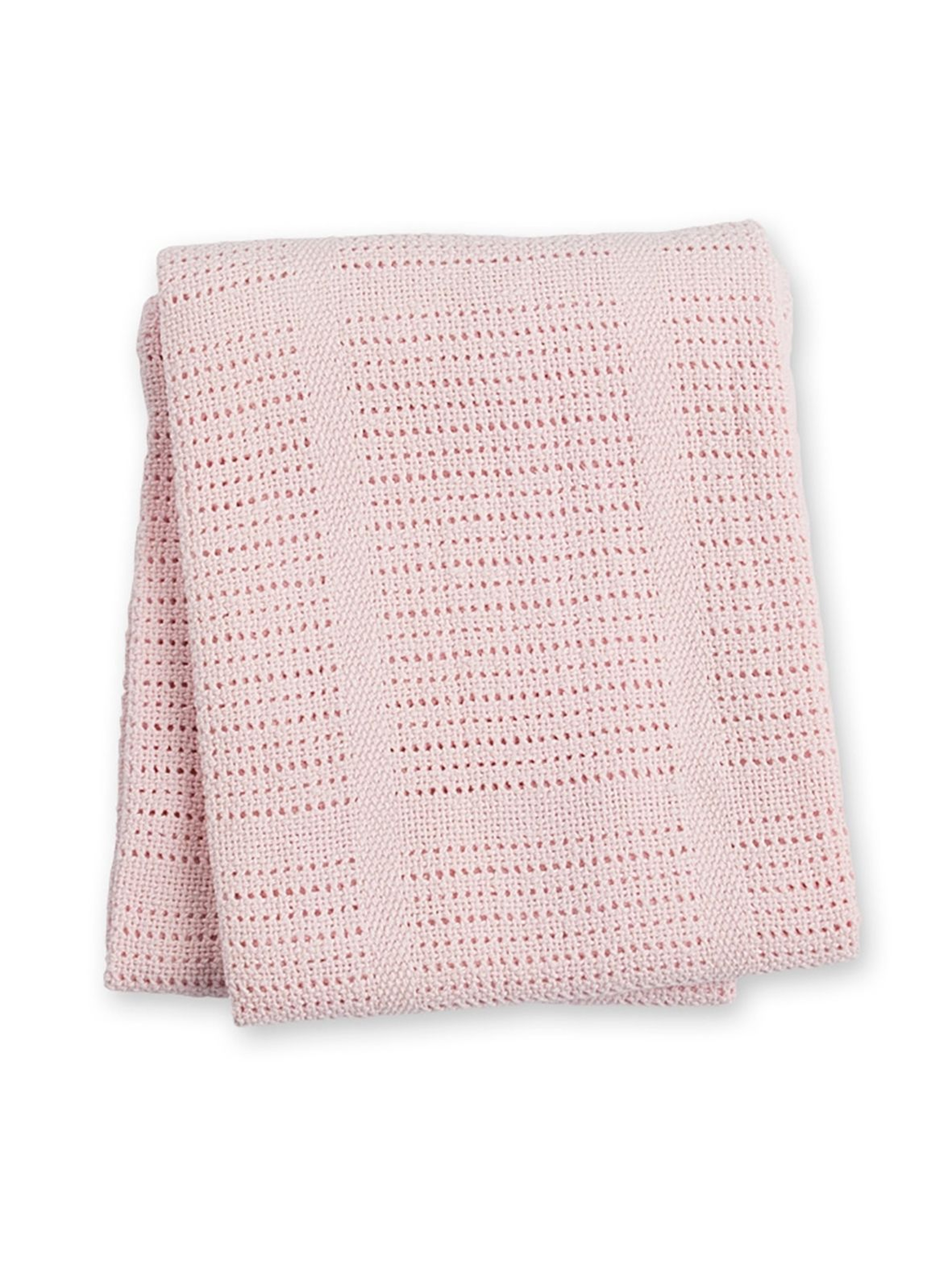 Lulujo Kocyk Bawełniany Tkany Pink 100x80 cm