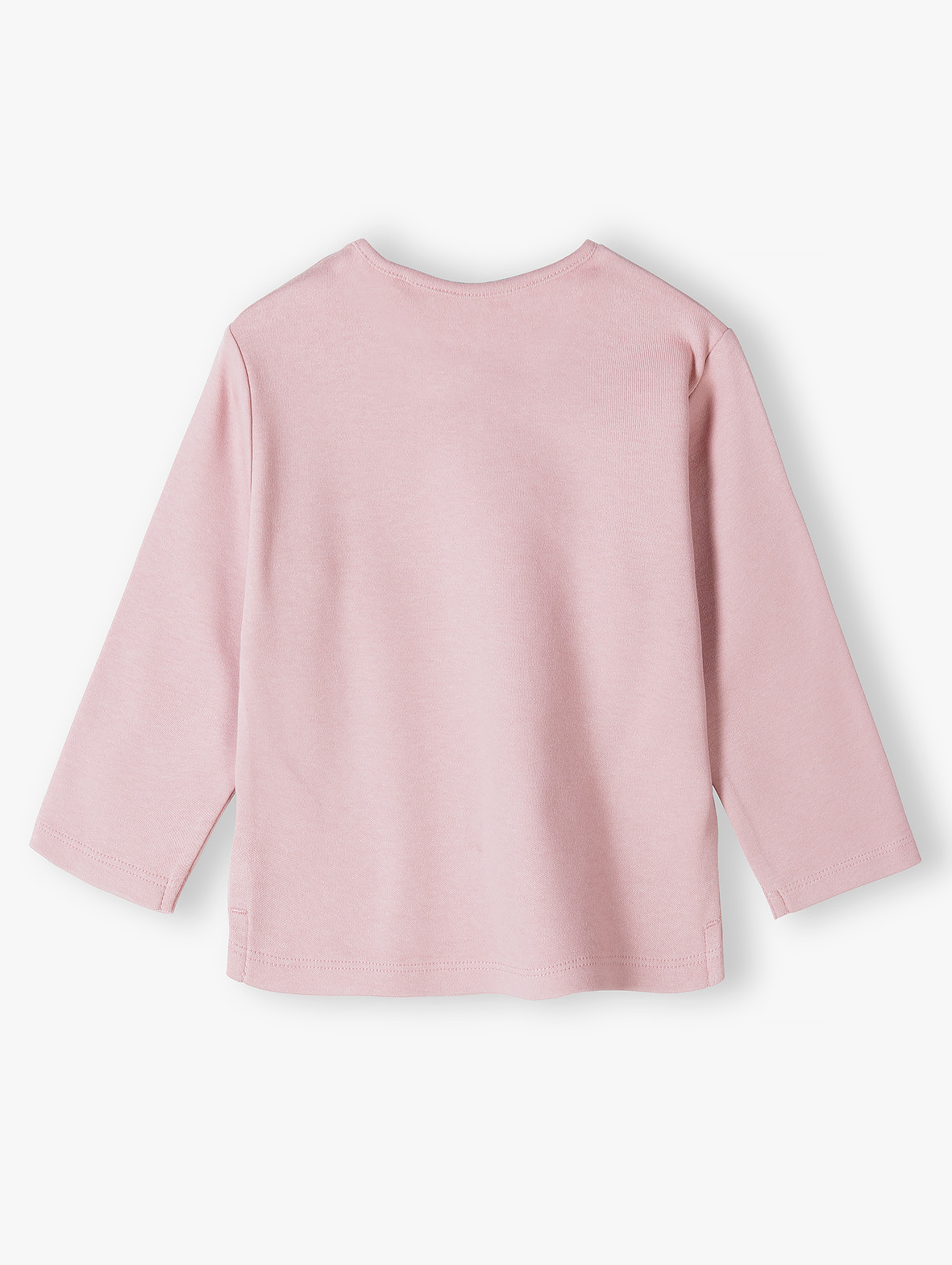 Różowa bawełniana bluzka niemowlęca - długi rękaw 5.10.15.