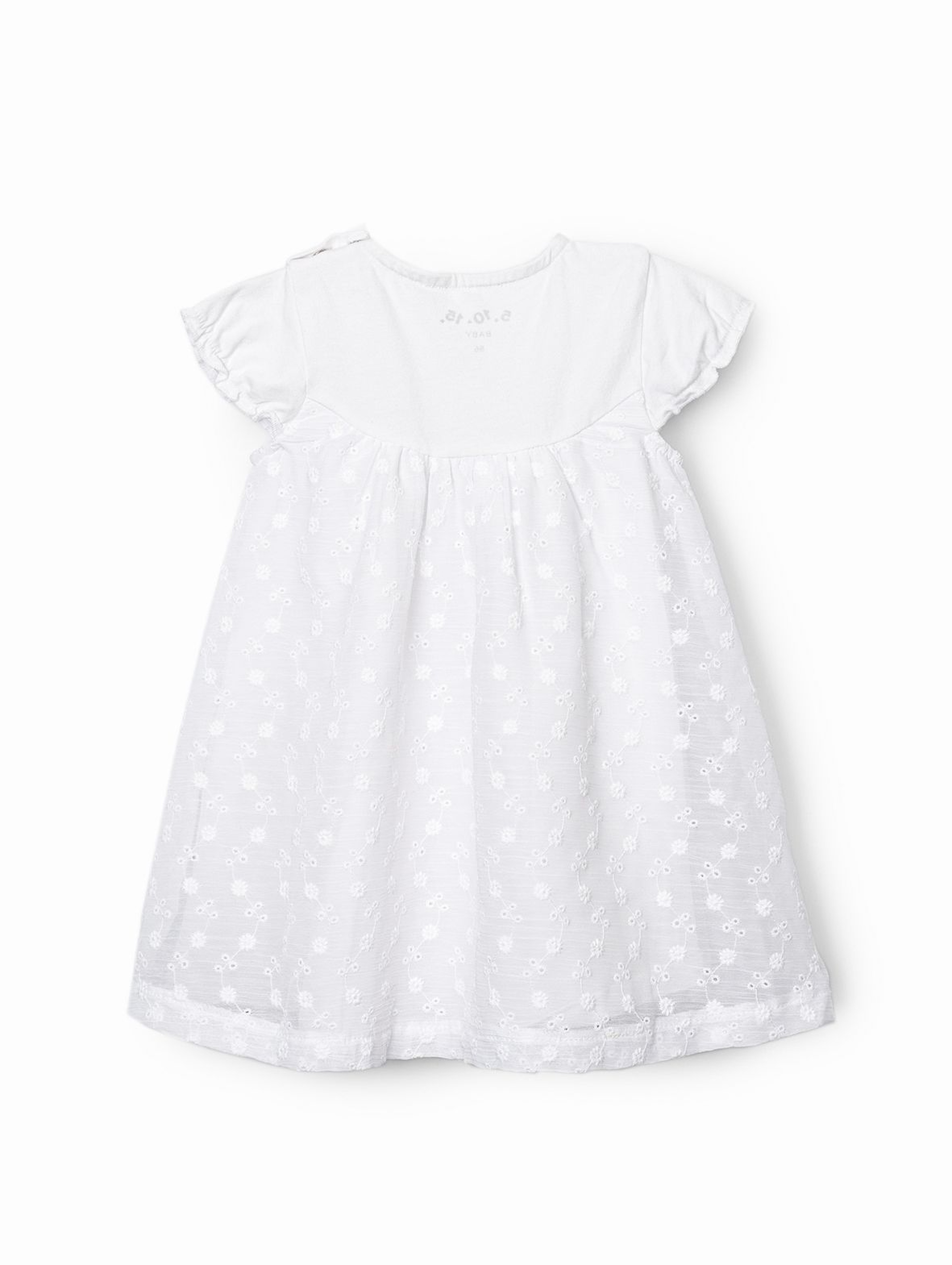 Sukienka niemowlęca w drobne kwiatki - biała