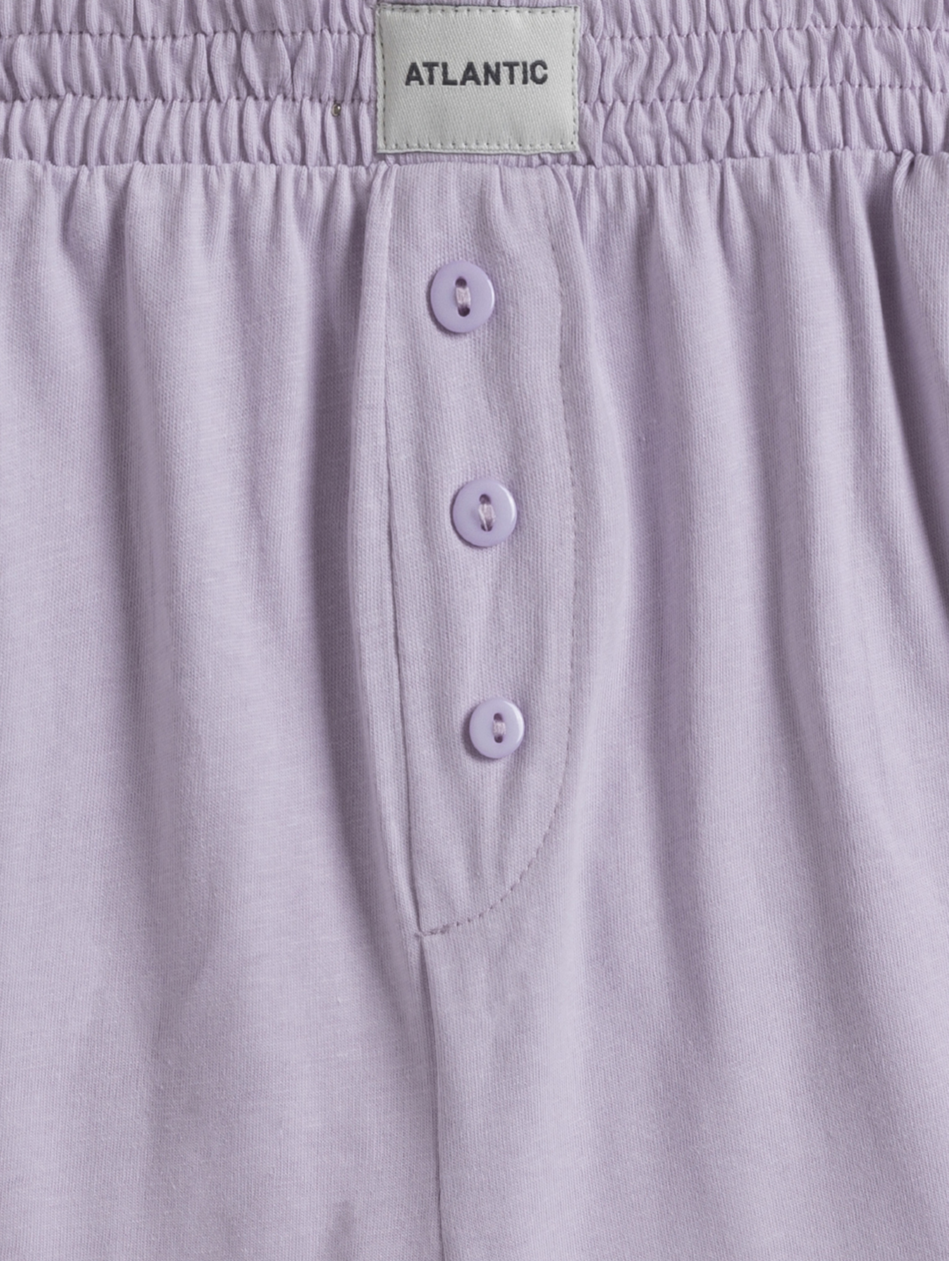 Piżama damska z krótkim rękawem - bawełniana - fioletowa - Atlantic