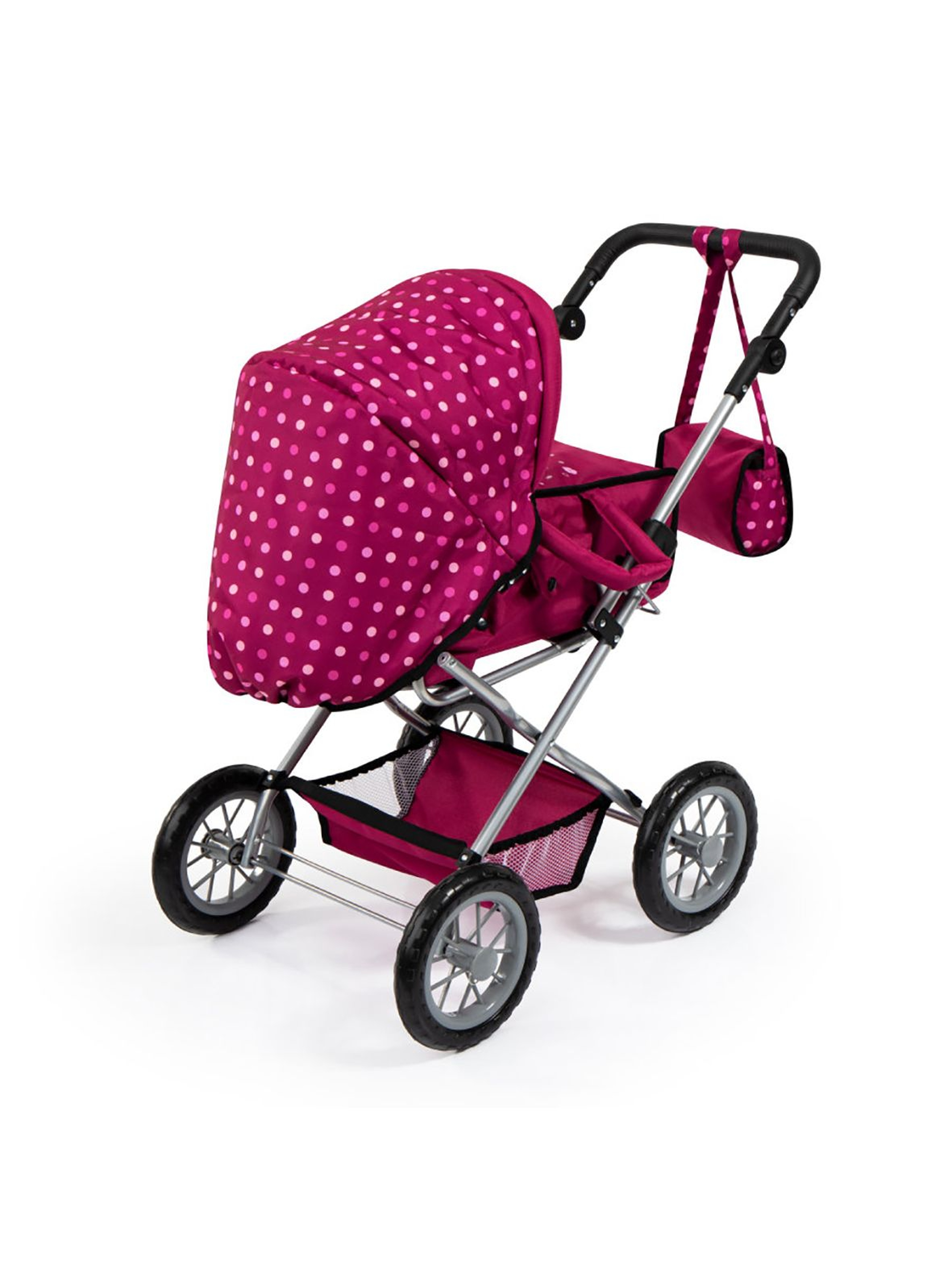Wózek dla lalek Combi Grande, zestaw - różowy