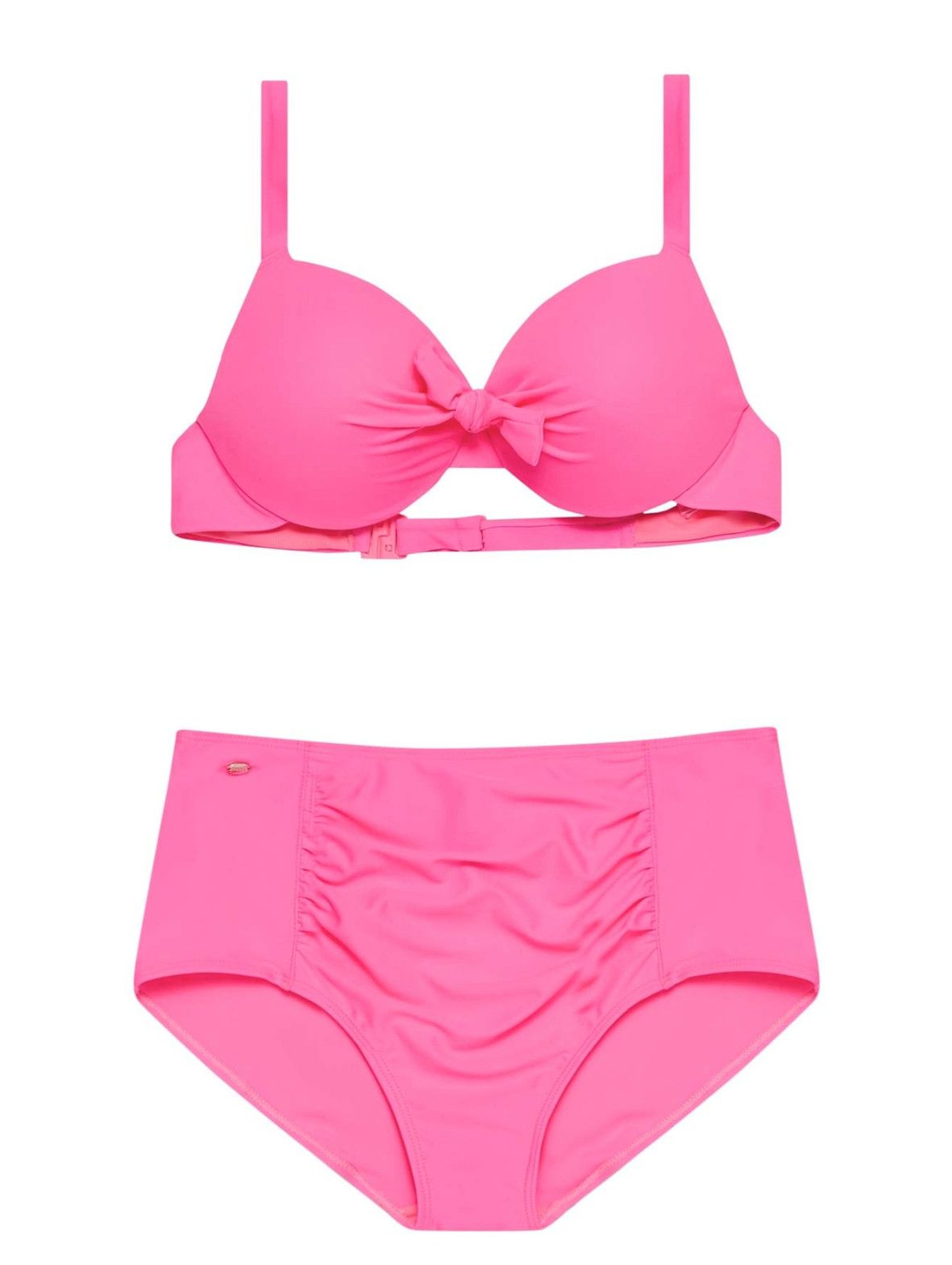 Góra od bikini z ozdobnym wiązaniem - różowa