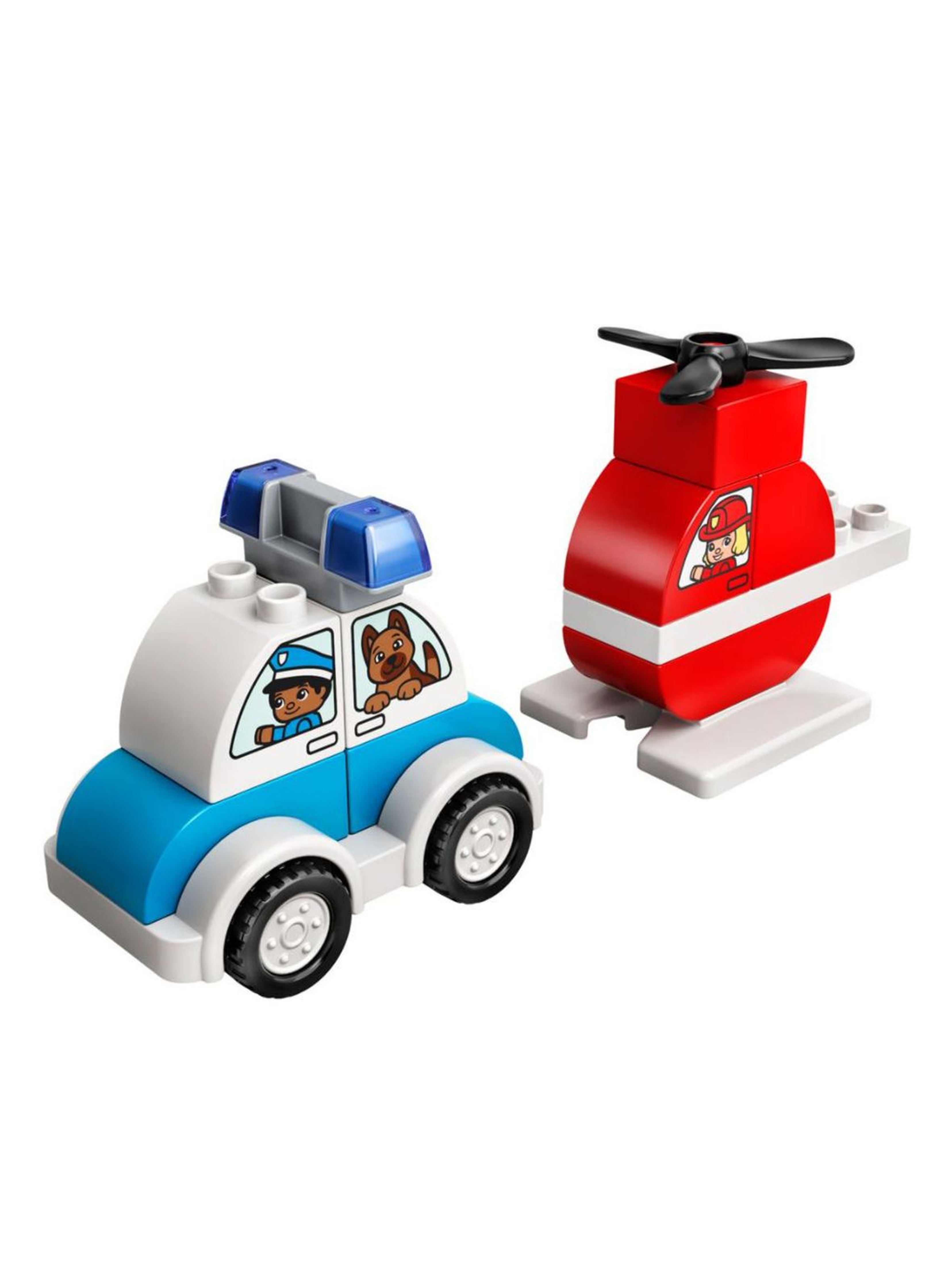 Lego Duplo - Helikopter strażacki i radiowóz- 4 elementów 18msc+