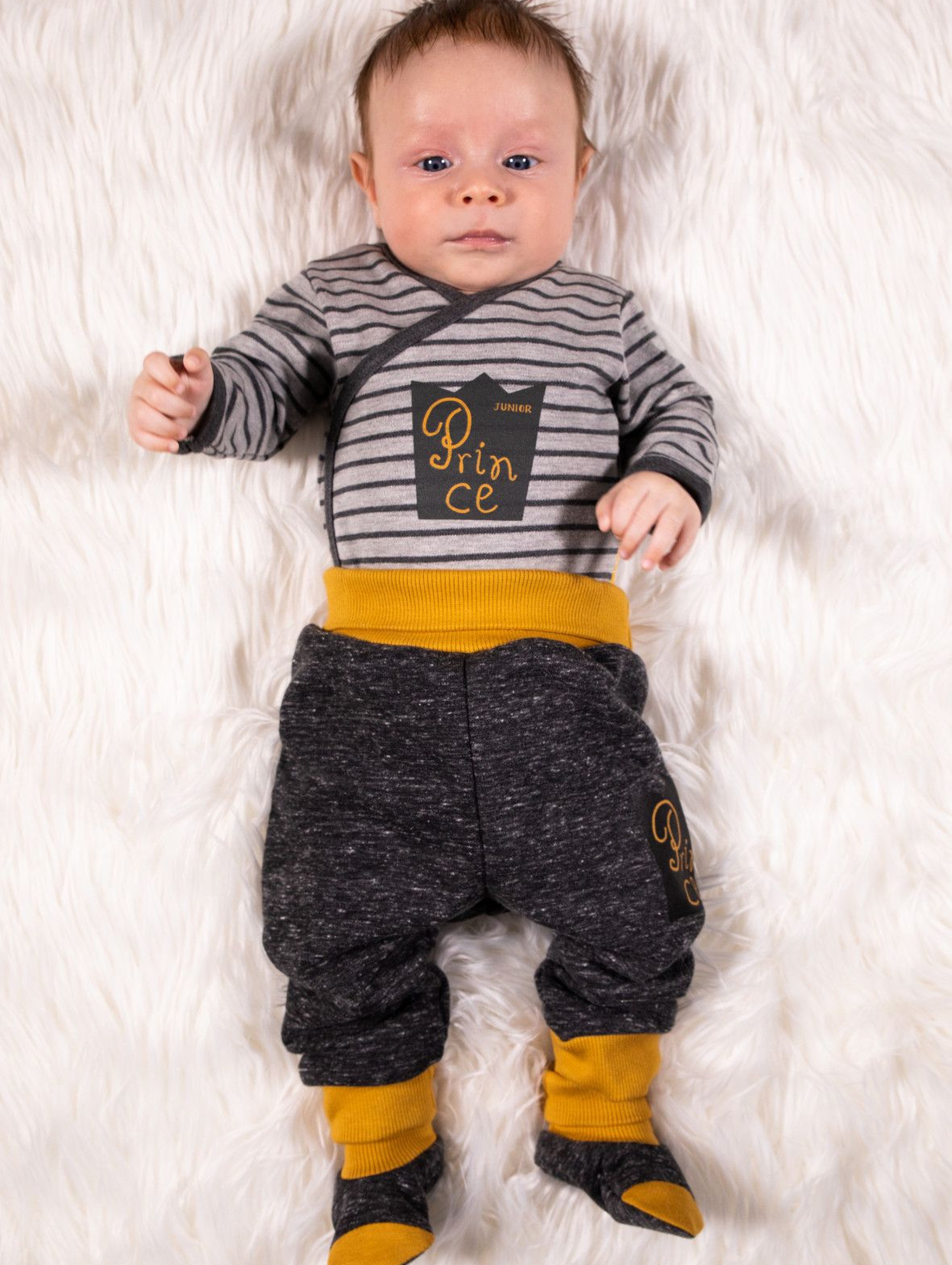 Spodnie dresowe niemowlęce- grafitowe Prince