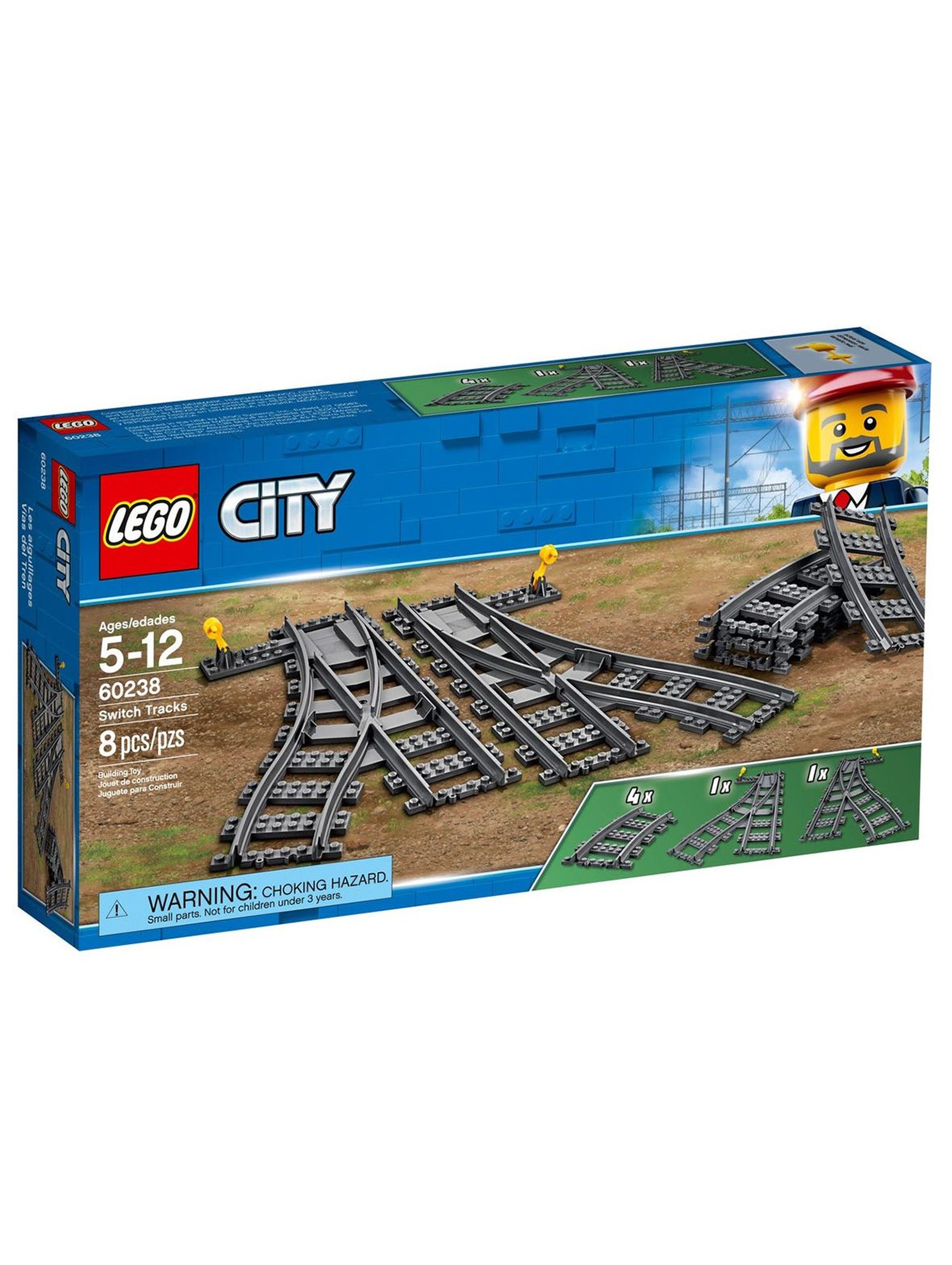 Lego City - Zwrotnice 60238  - 8 elementów wiek 5+