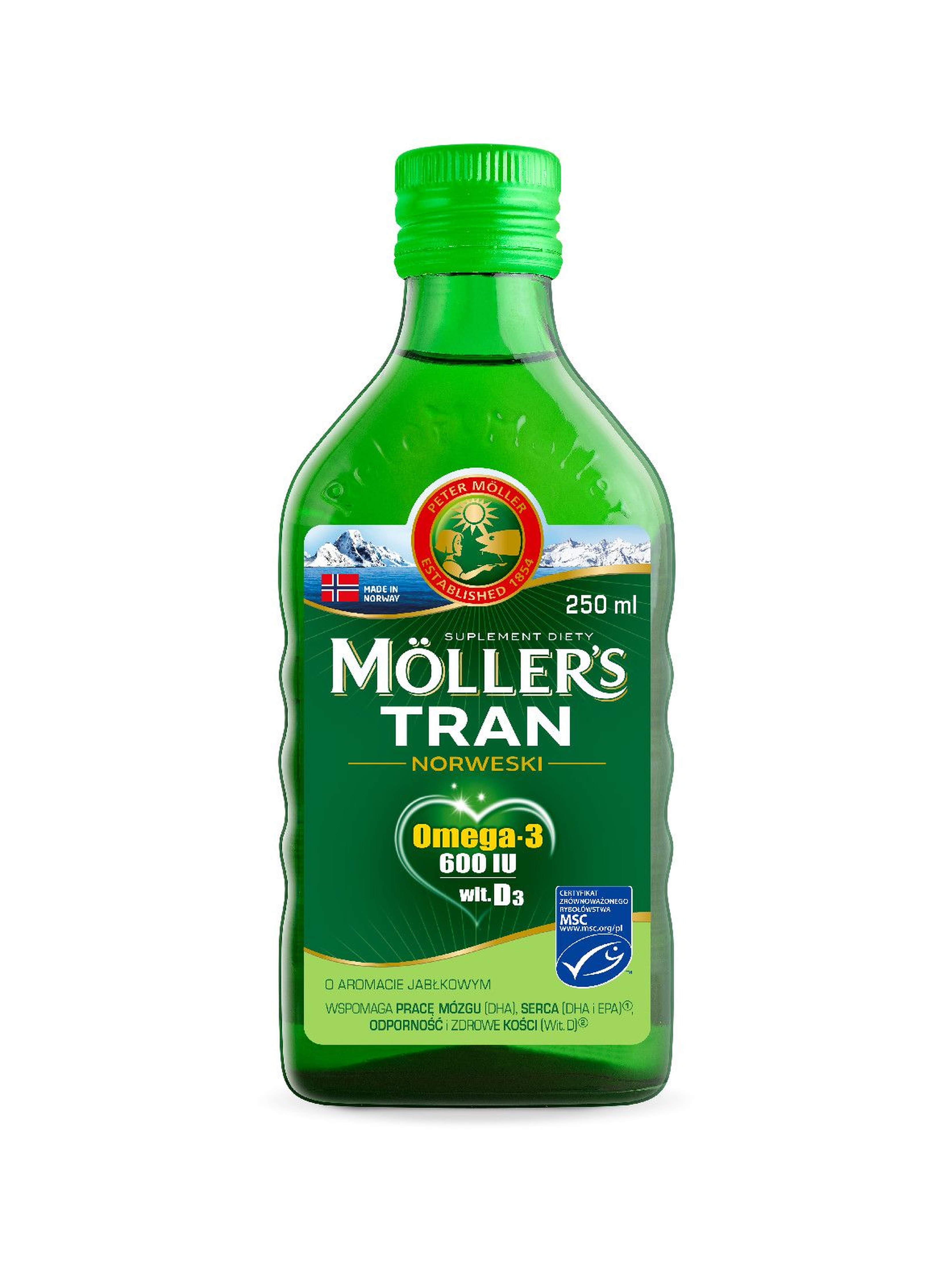 Möller's Tran Norweski- aromat Jabłkowy 250ml