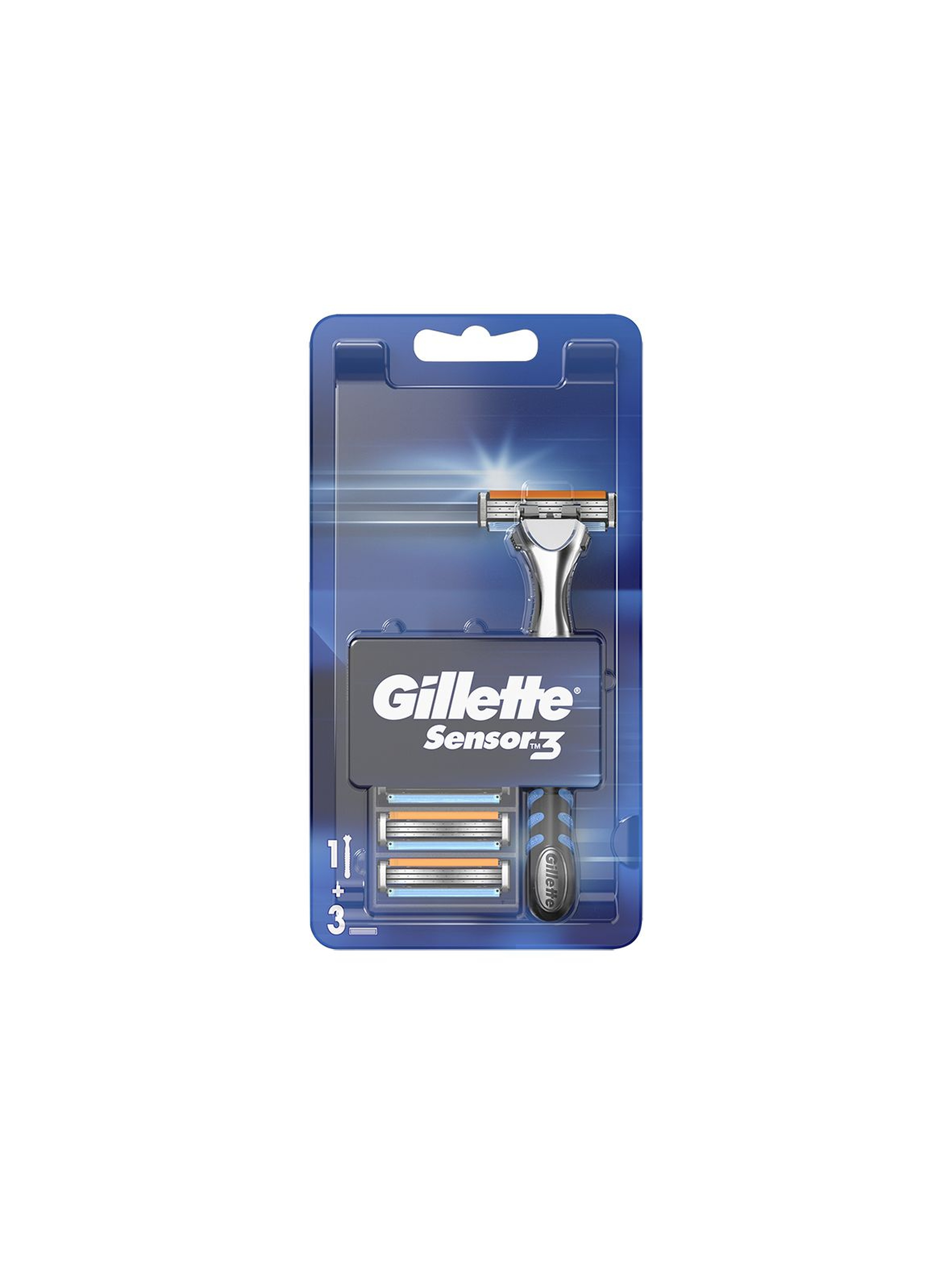 Gillette Sensor3 Maszynka do golenia dla mężczyzn+ 3 ostrza
