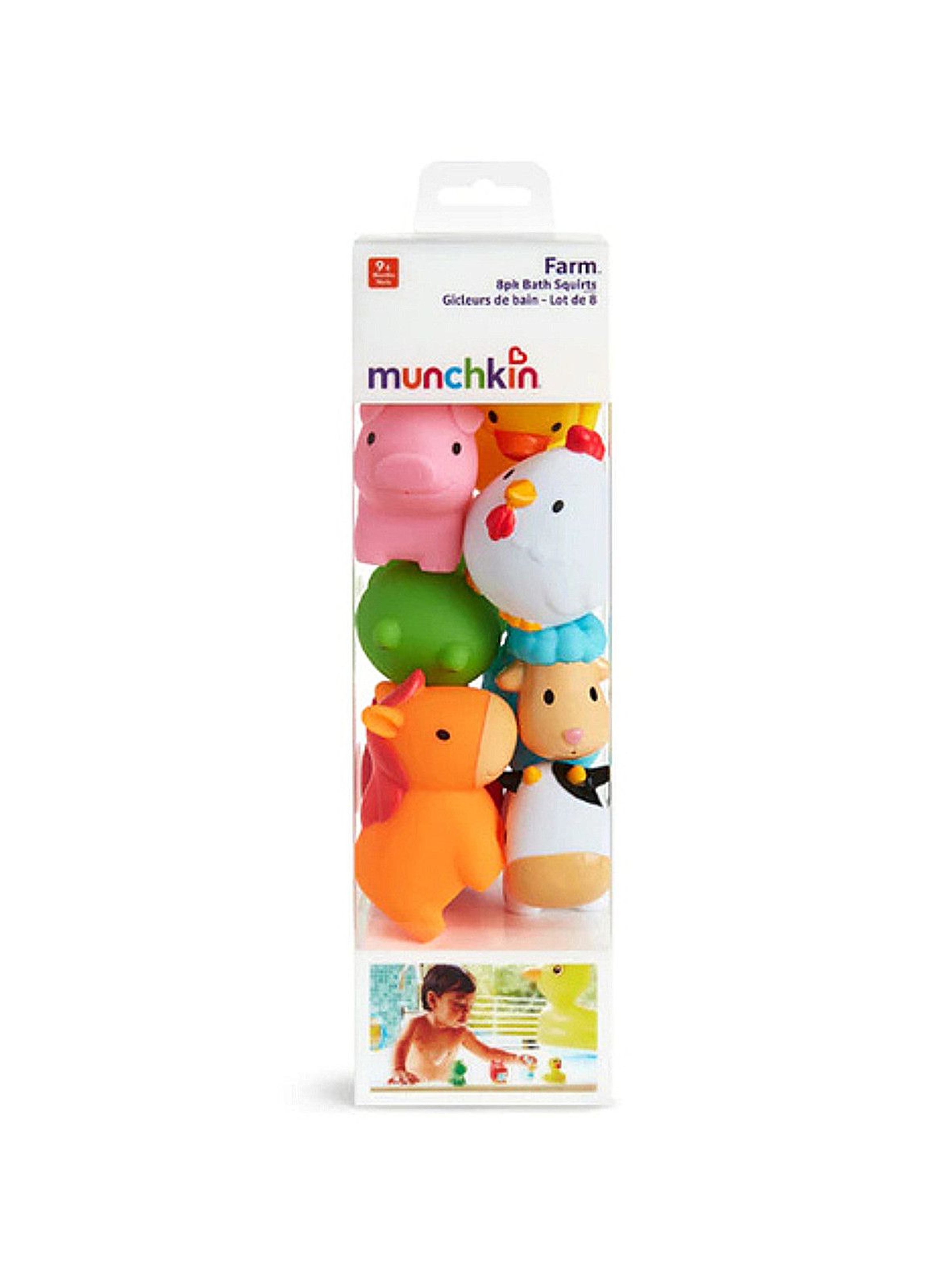 Zabawki kąpielowe farma Munchkin 8szt 9msc+