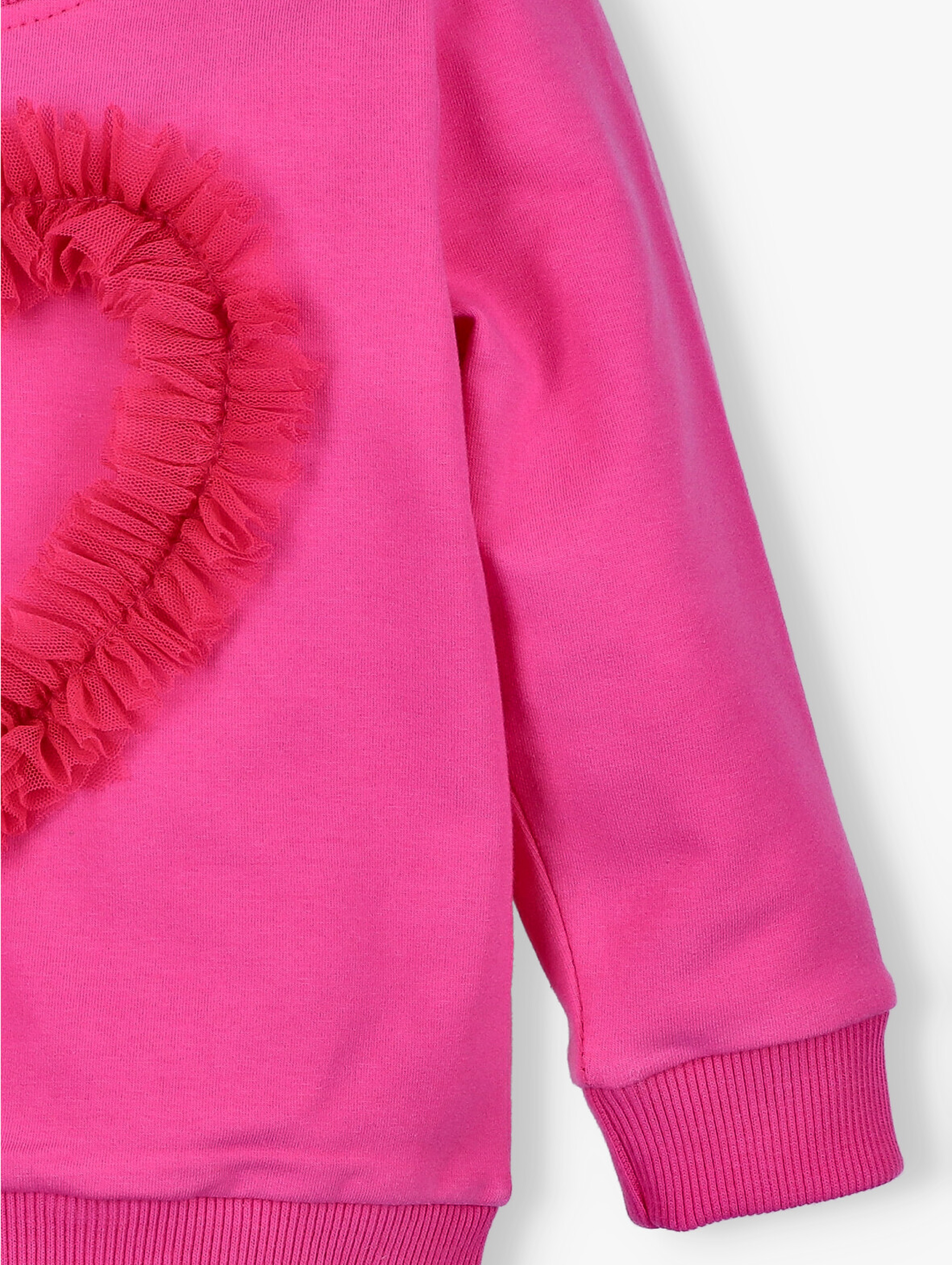 Bluza dla dziewczynki  z sercem różowa