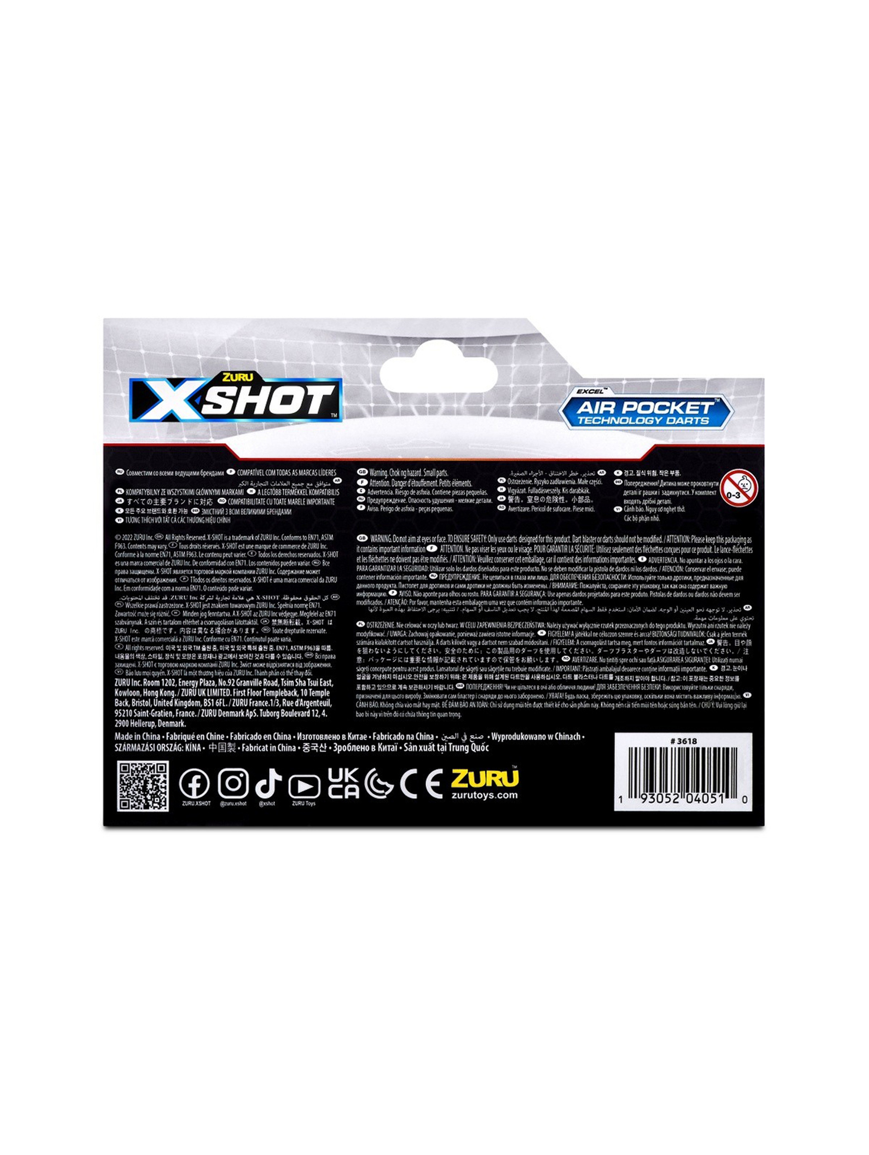 ZURU X-Shot Zestaw strzałek Excel Air Pocket Technology Foam Darts