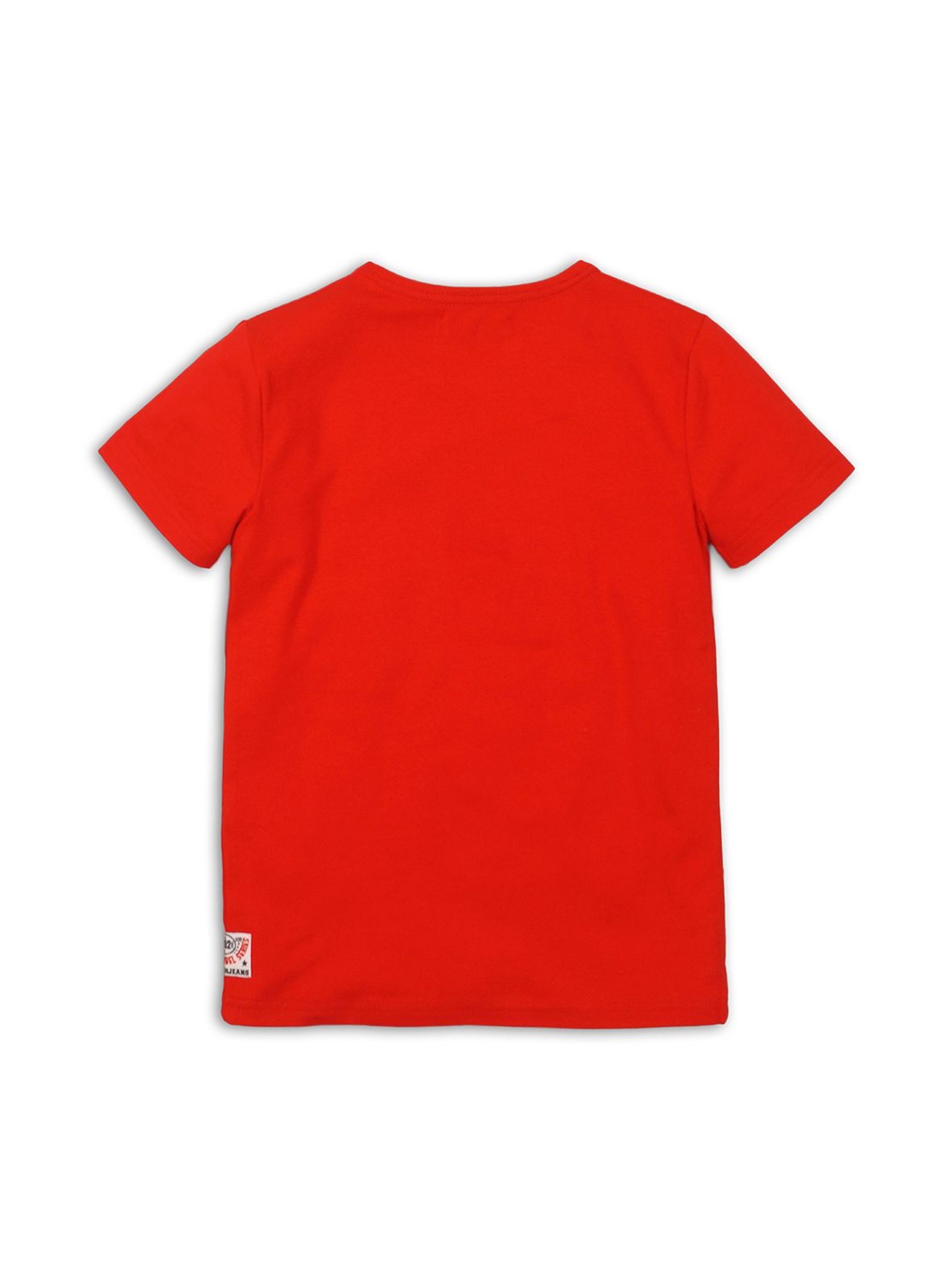 T-shirt chłopięcy czerwony z nadrukiem