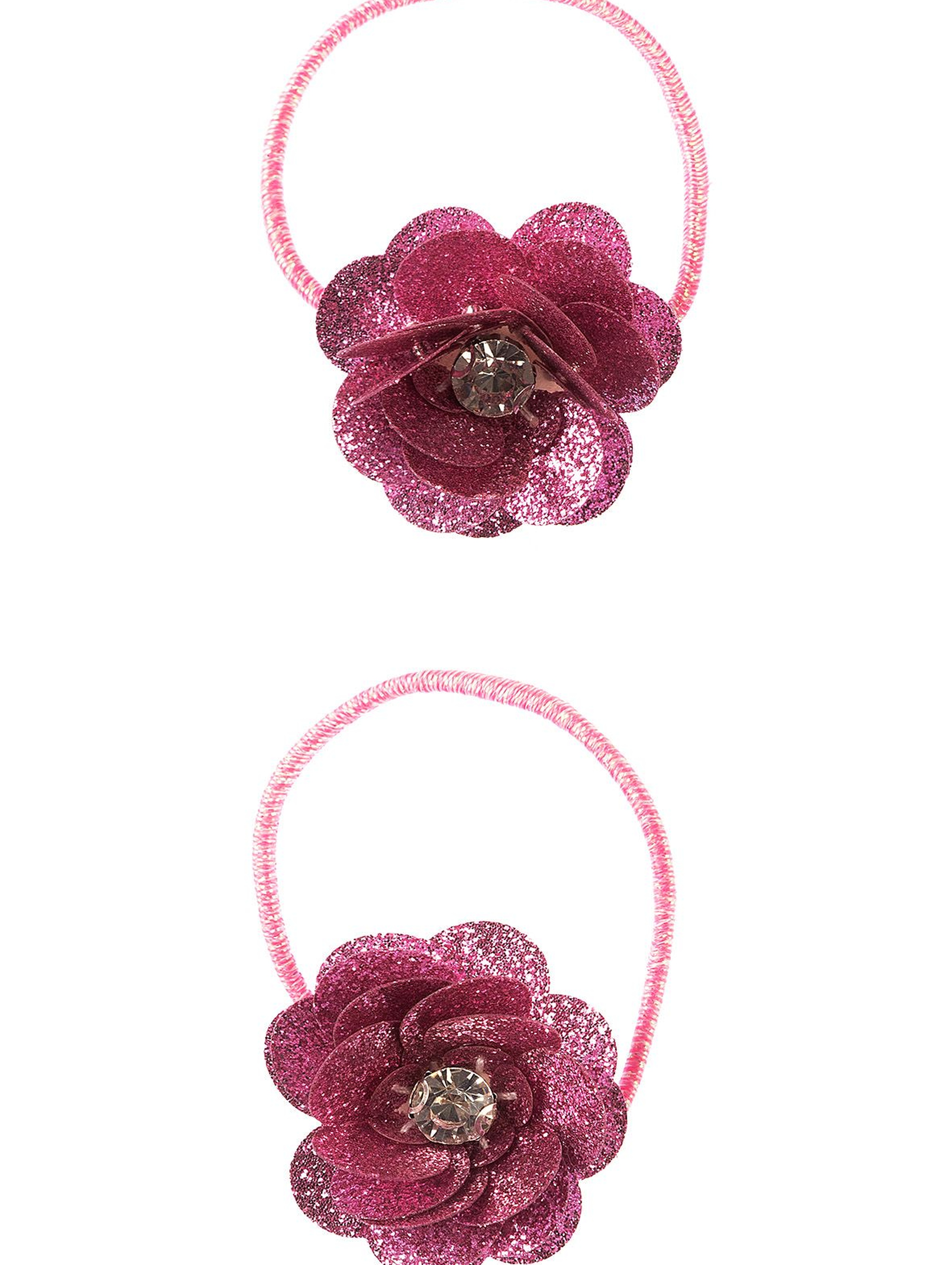 Gumki do włosów- różowe kwiatki