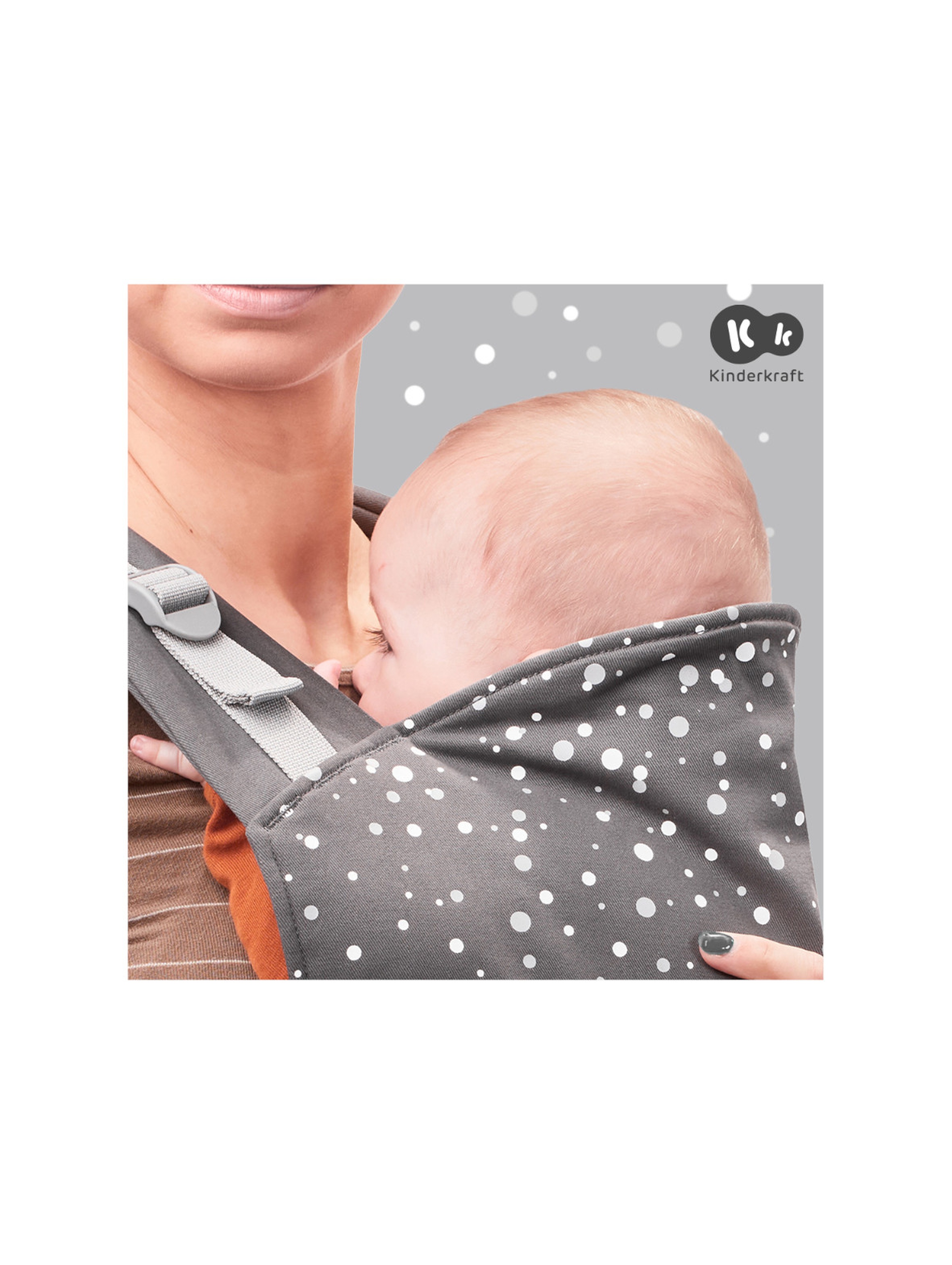 Kinderkraft nosidełko - Nino confetti szare