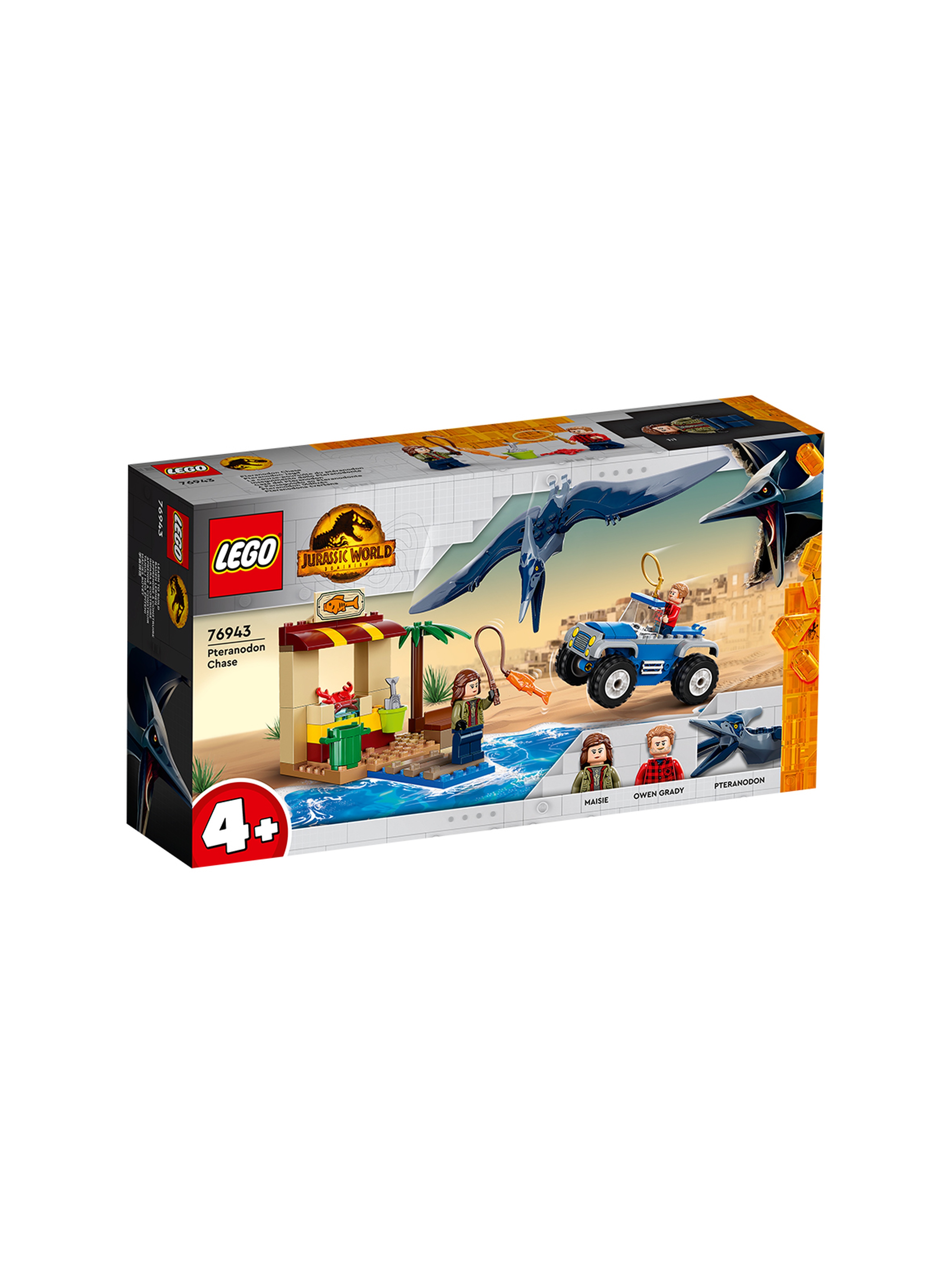 LEGO Jurassic World - Pościg za pteranodonem 76943 - 94 elementy, wiek 4+