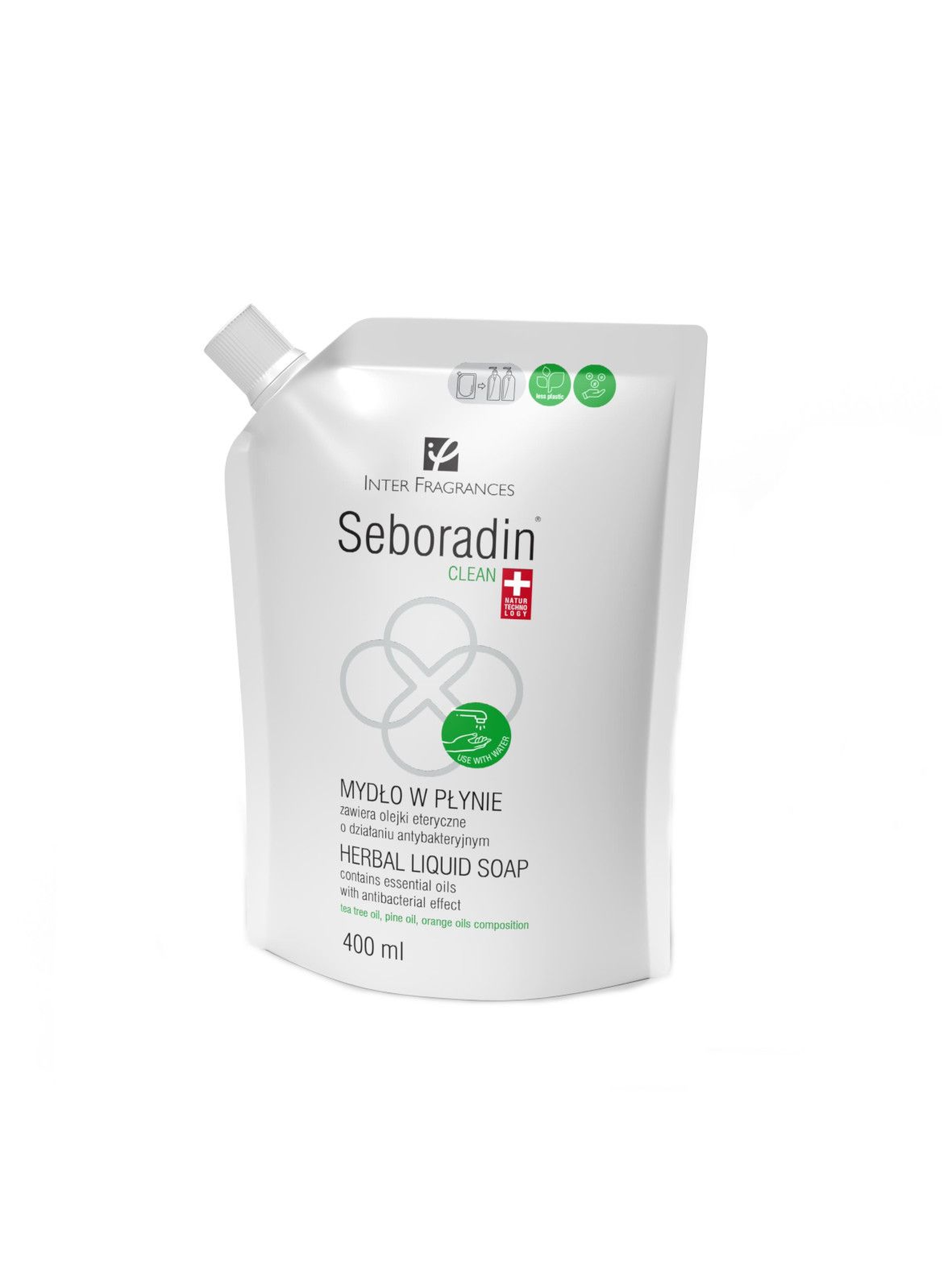 Seboradin Clean Herbal Liquid Soap - mydło w płynie 400ml (refill-zapas)