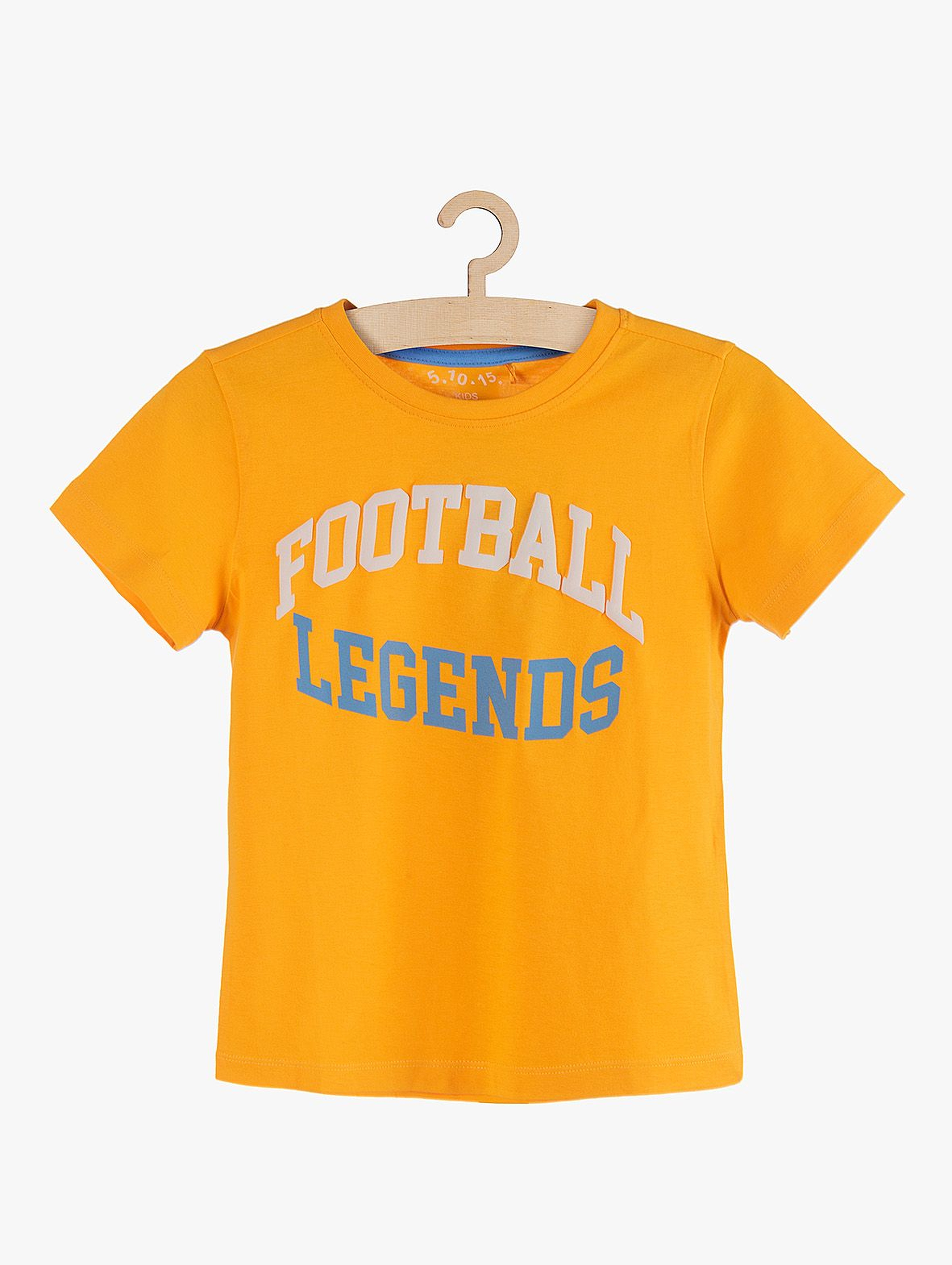 T-shirt chłopięcy pomarańczowy "Football Legends"