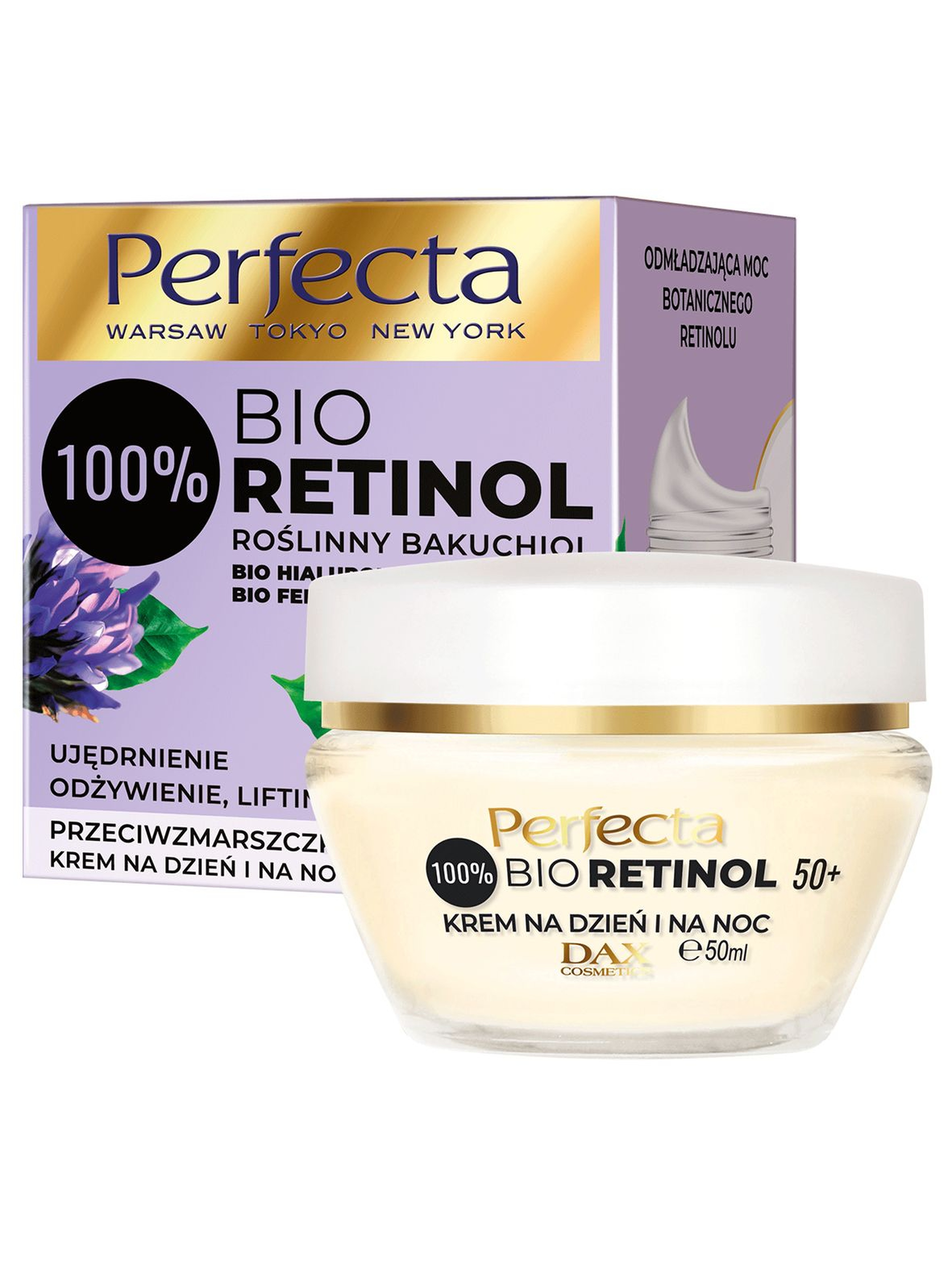 Perfecta Bio Retinol, krem do twarzy na dzień i na noc 50+, 50 ml