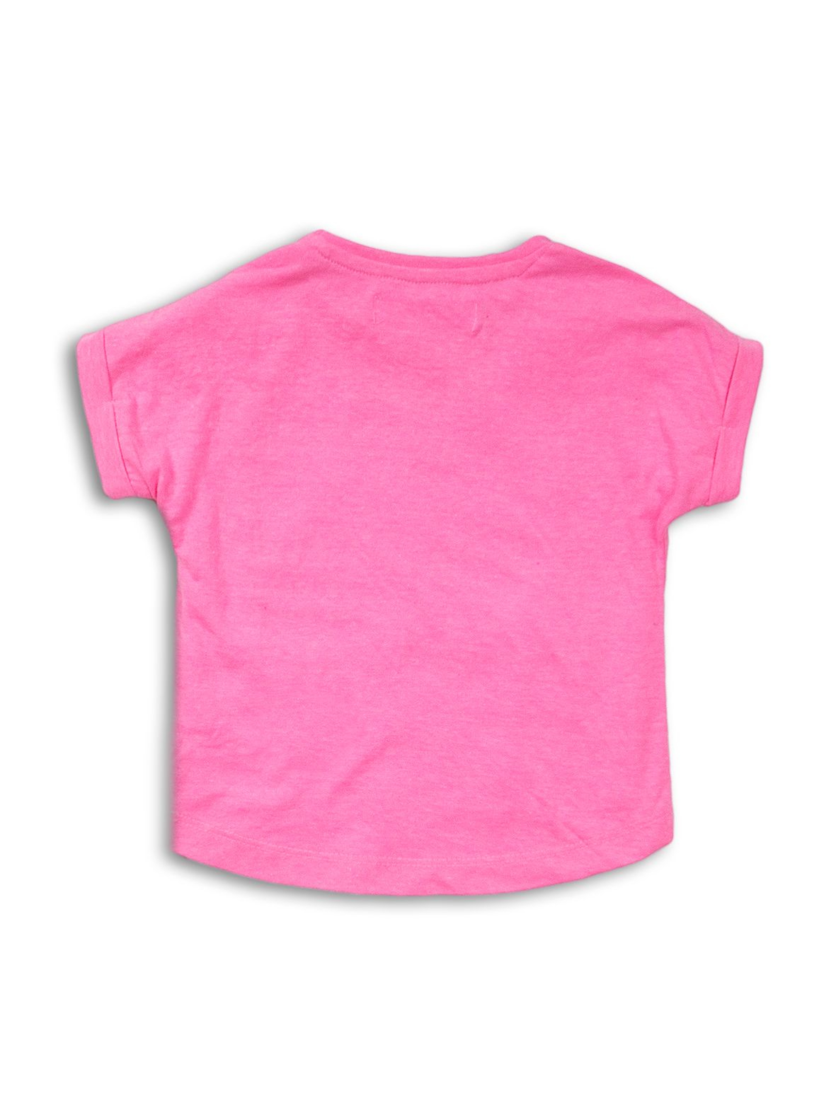 T-shirt dziewczęcy różowy z jednorożcem