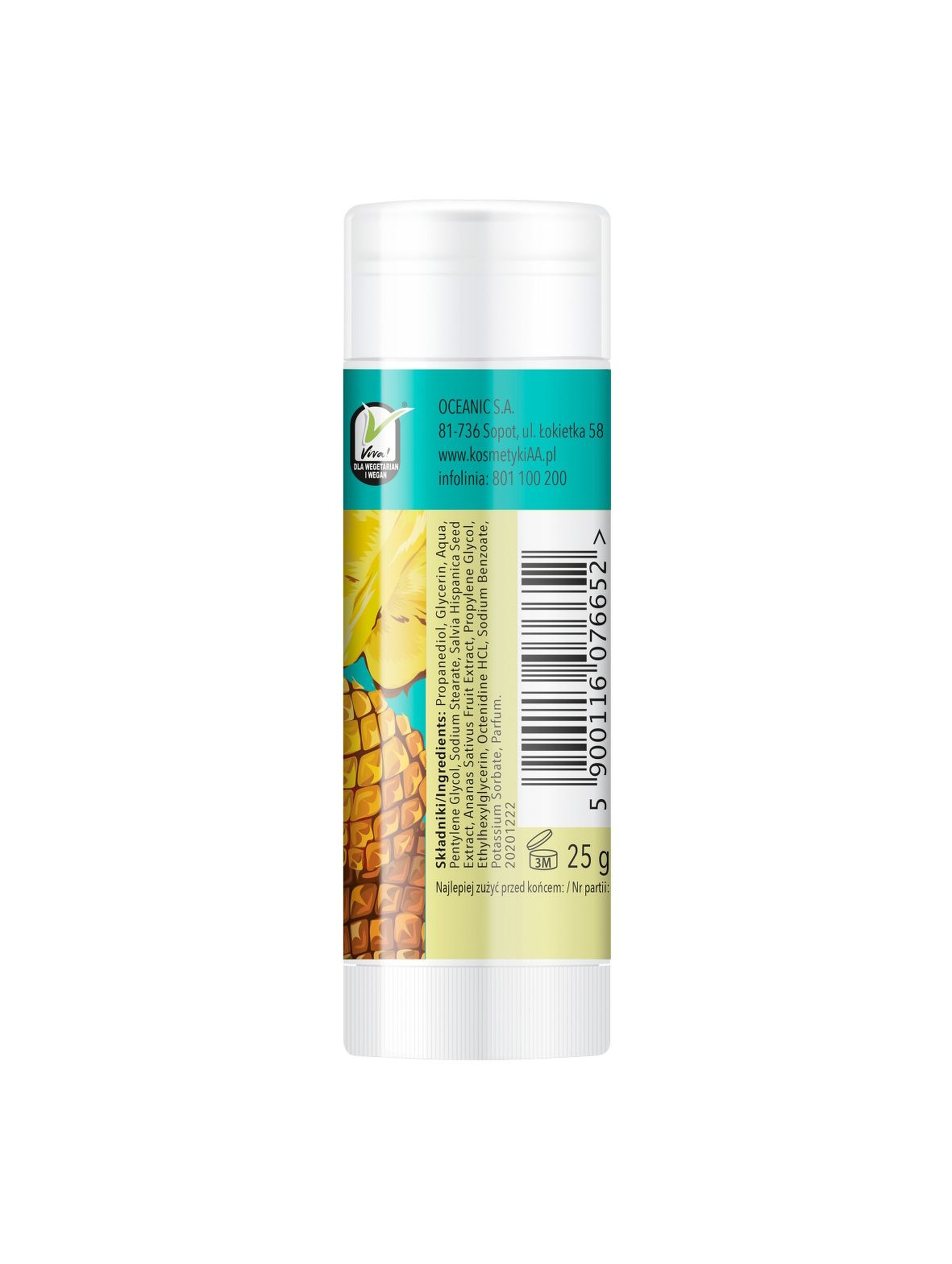 AA Super Fruits & Deo Stick Dezodorant ananas & szałwia 25 ml