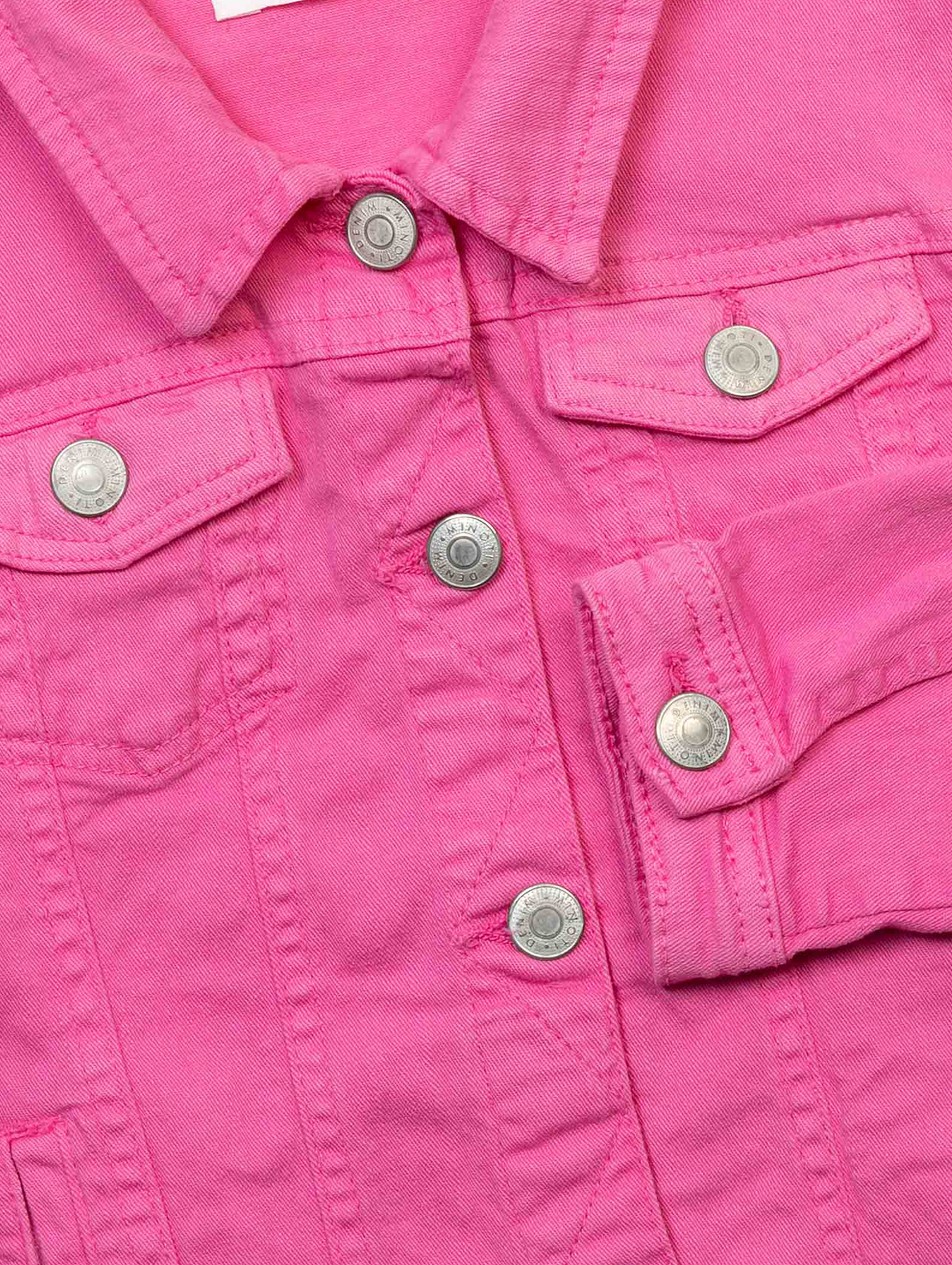 Różowa kurtka jeansowa dla niemowlaka