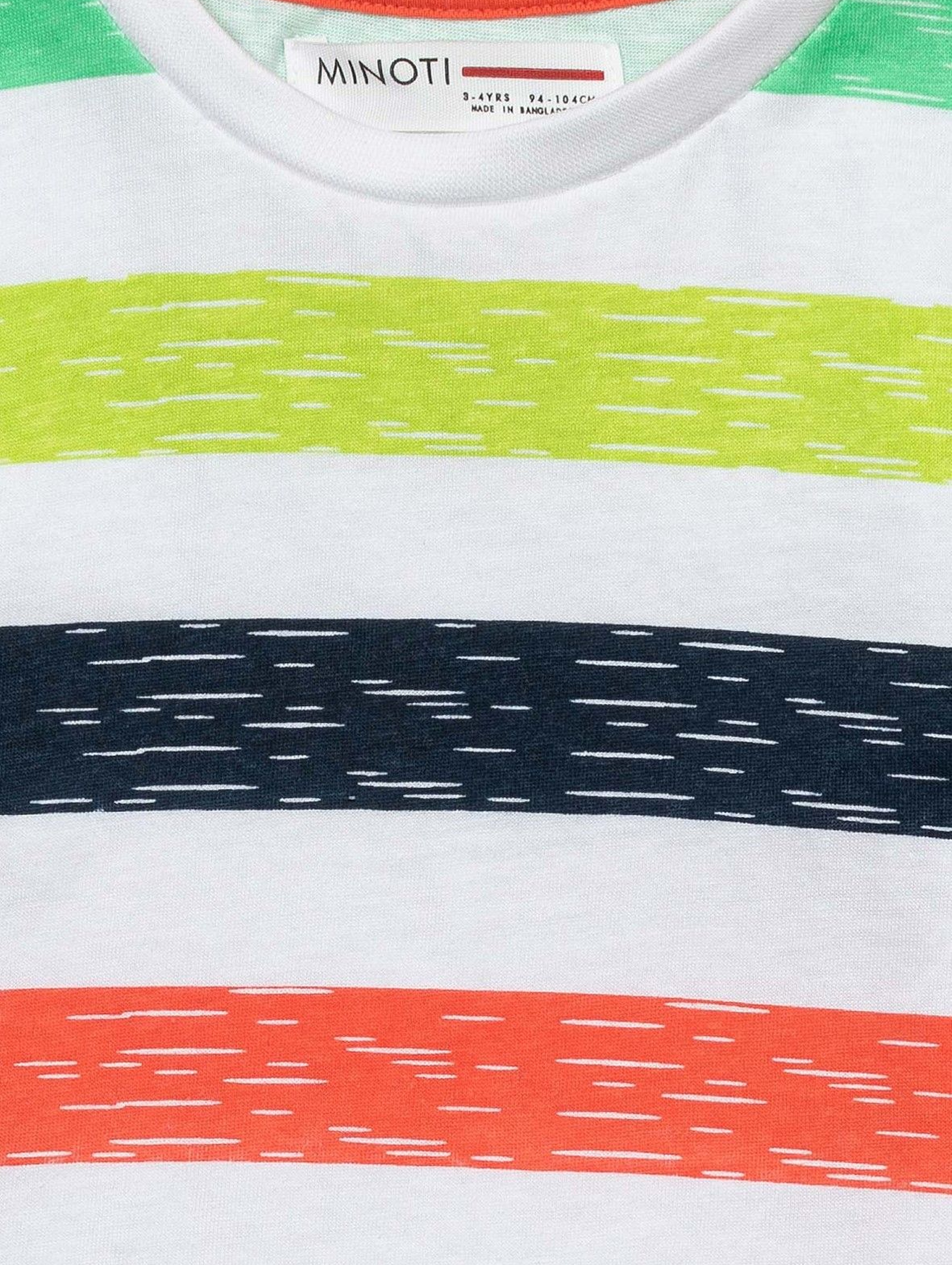 T-shirt niemowlęcy bawełniany w kolorowe paski