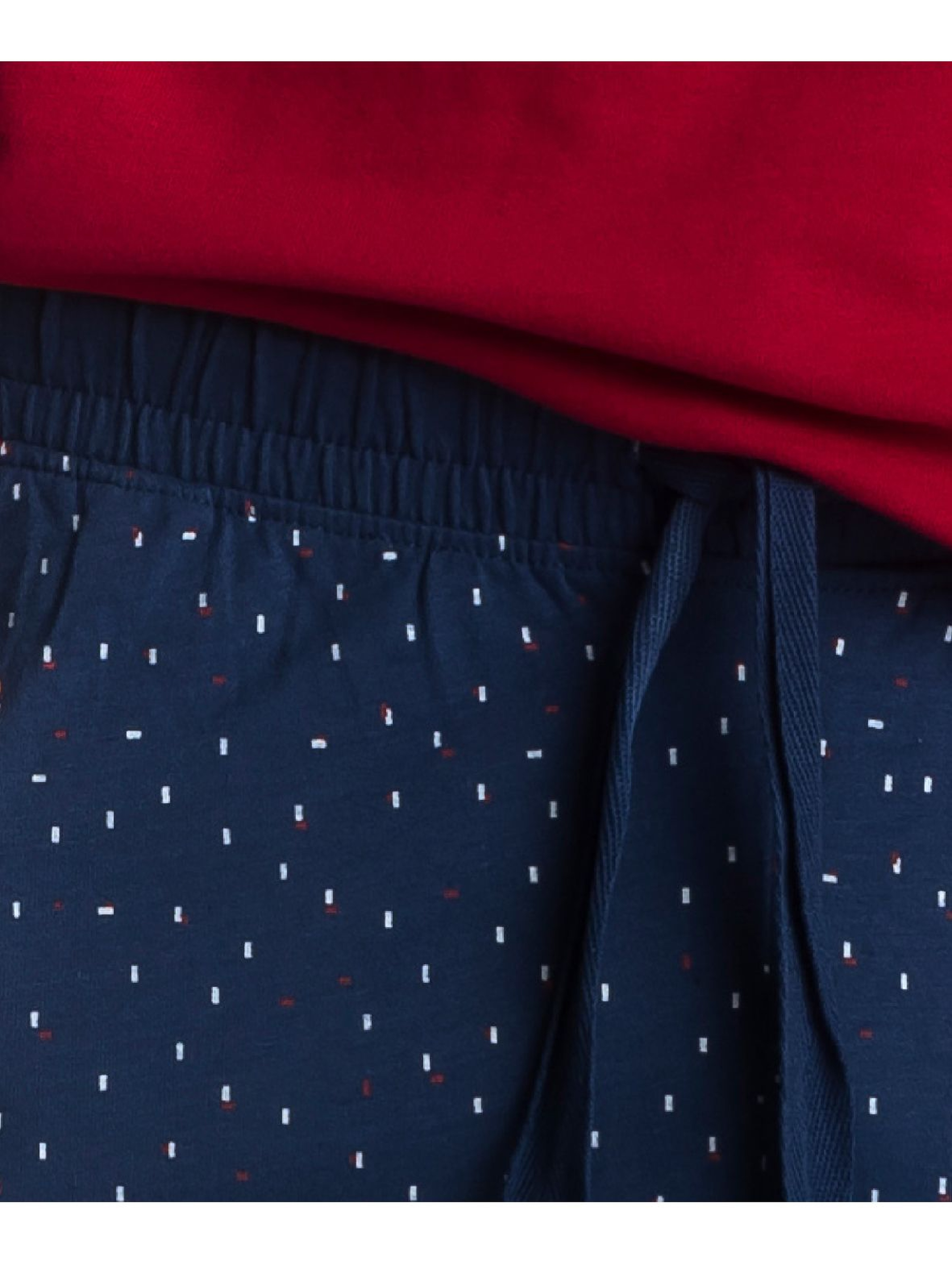 Bawełniana piżama męska Atlantic - czerwona