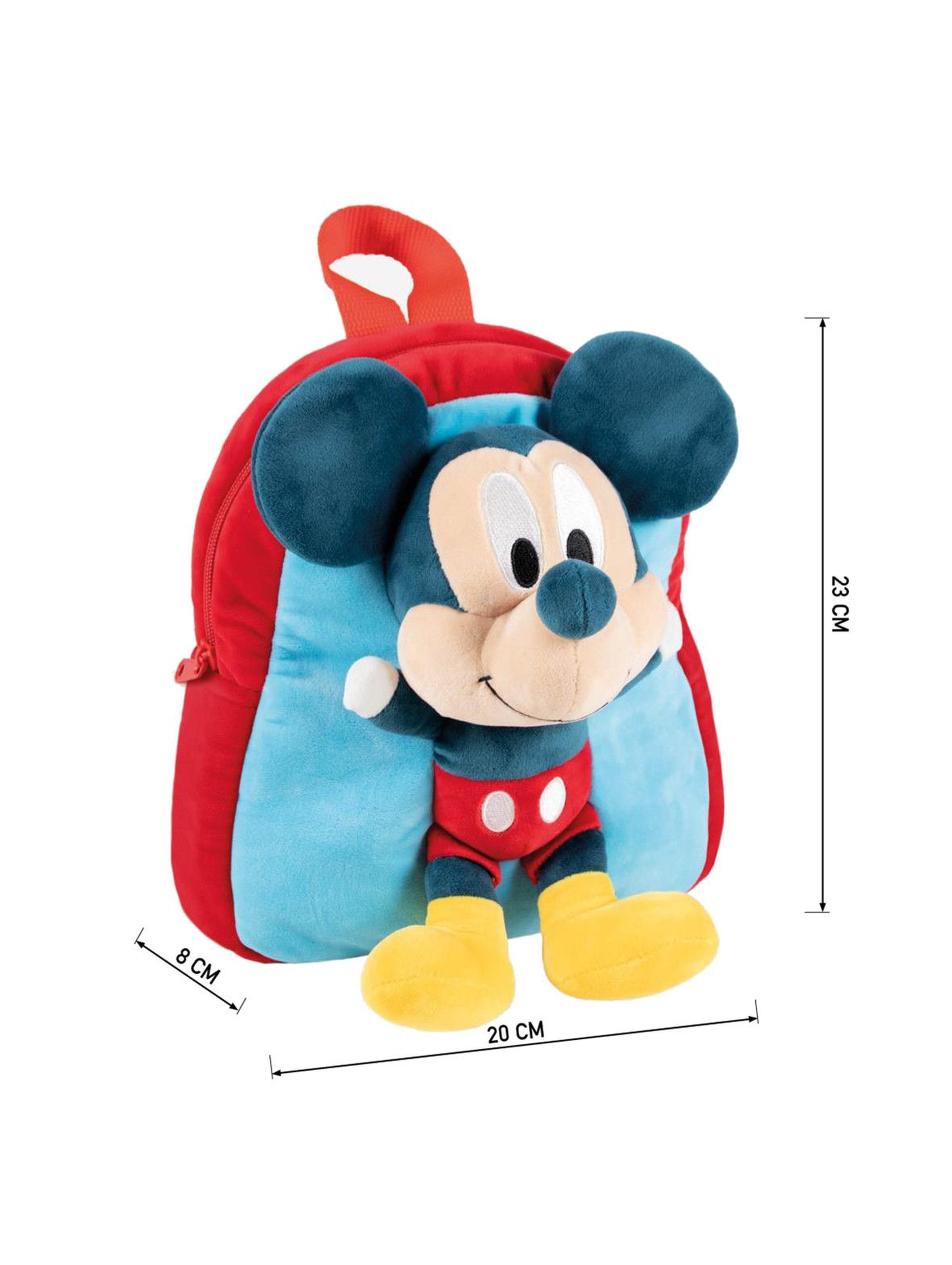 Pluszowy plecak dziecięcy przedszkolny Myszka Miki - czerwony