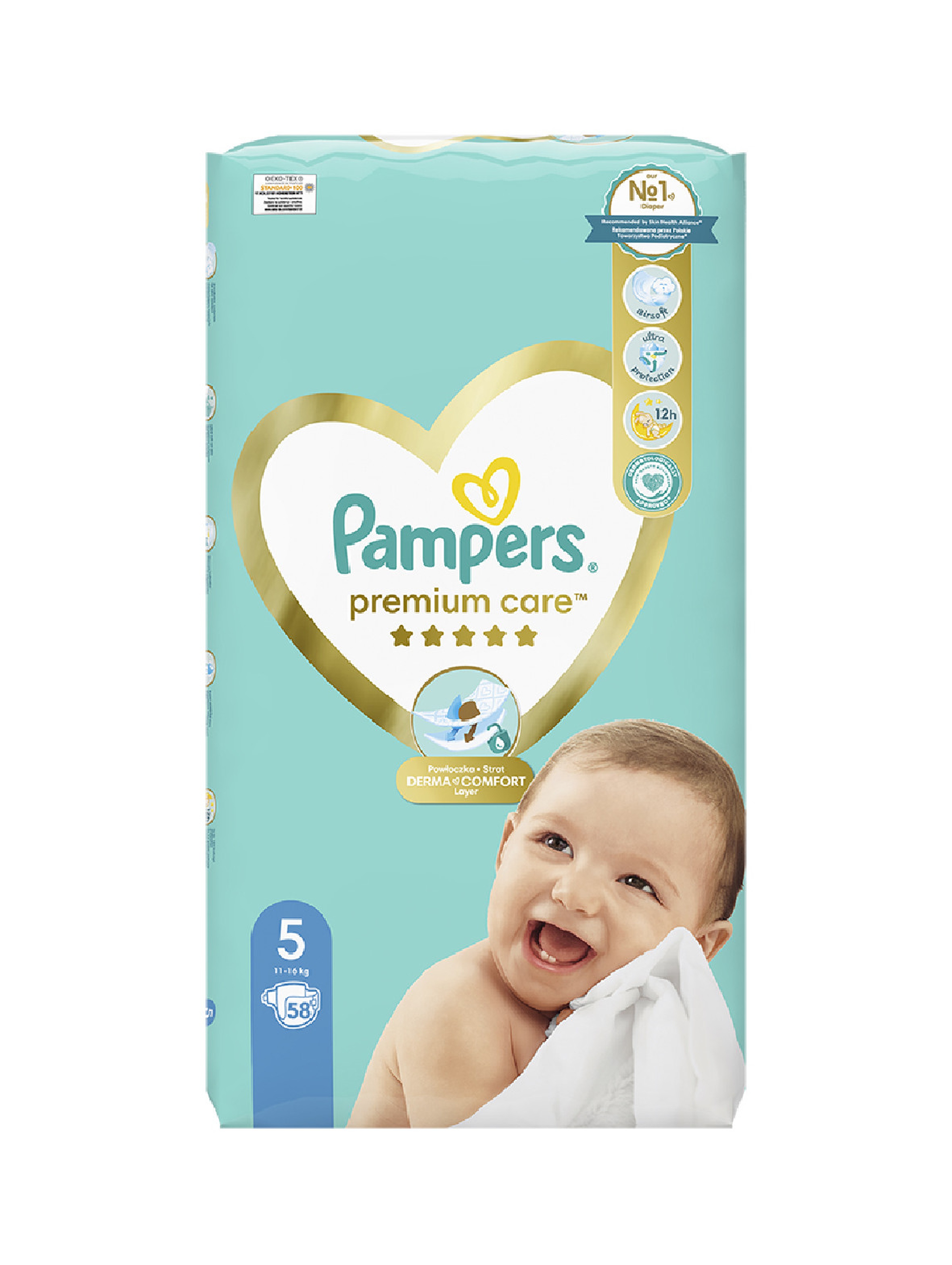 Pampers Premium Care, rozmiar 5,     58 pieluszek 11-16kg