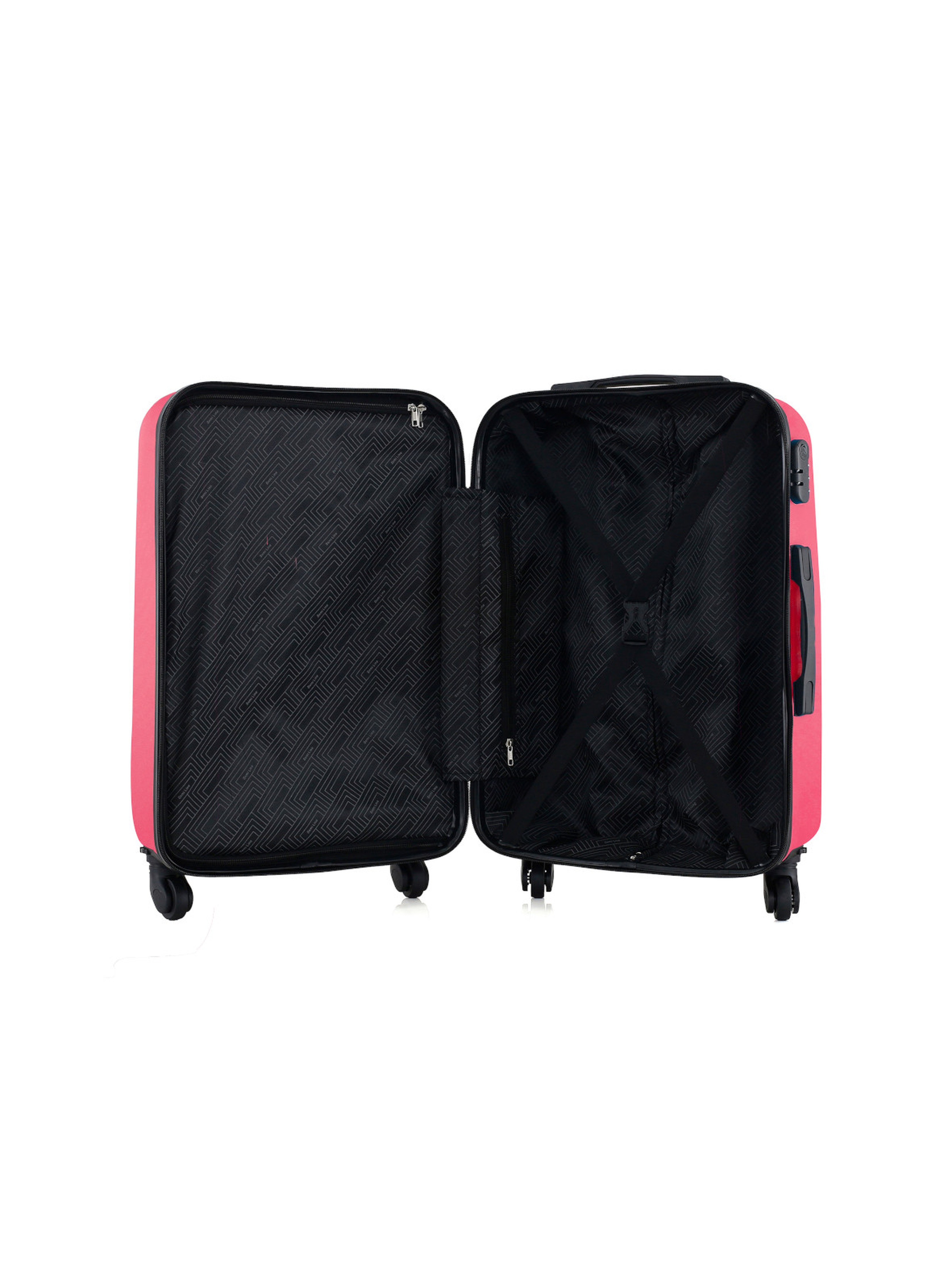 Duża twarda walizka (100 L) różowa - 75x48x33 cm