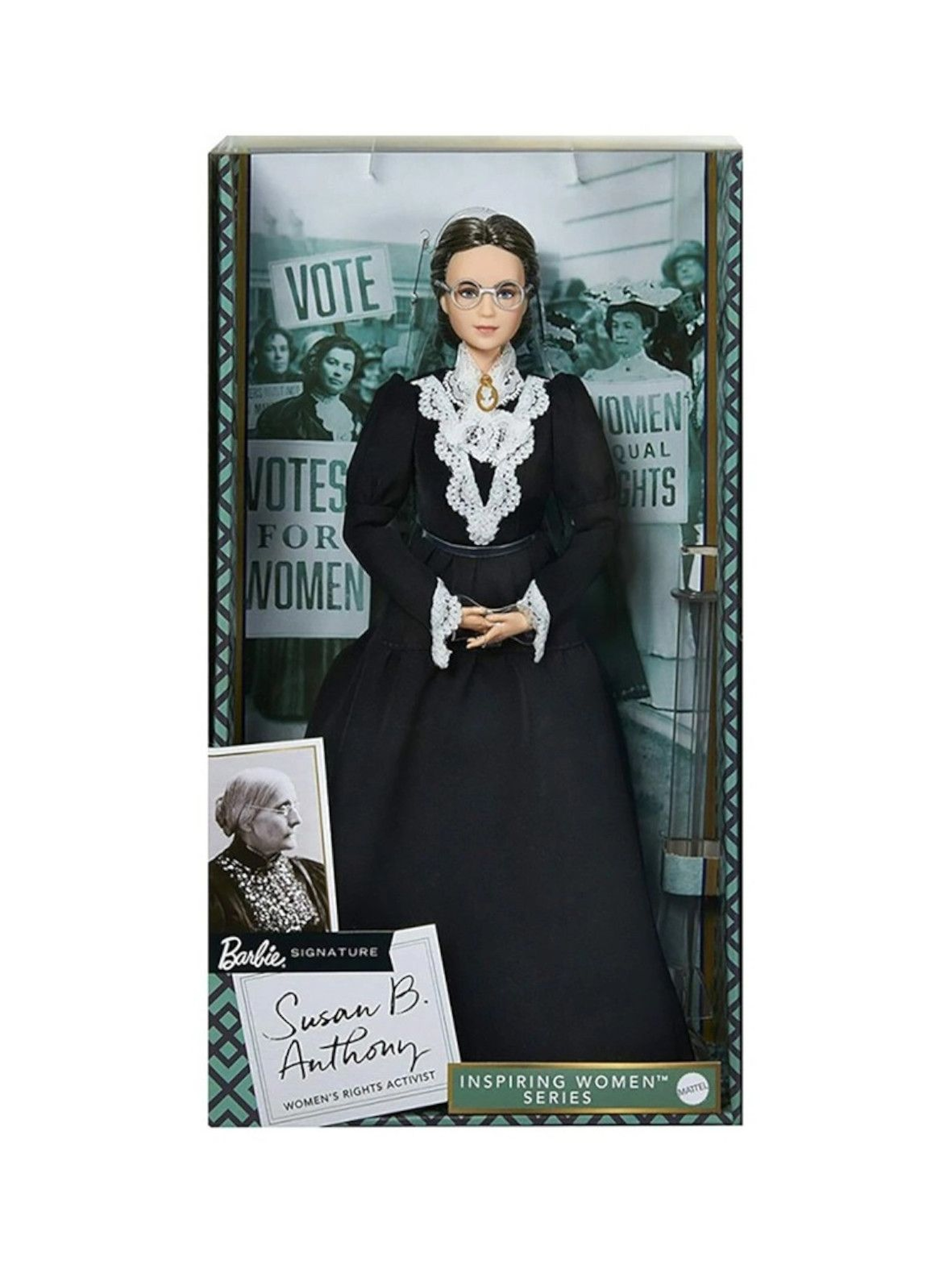 Barbie Inspirujące Kobiety przedstawia Susan B. Anthony