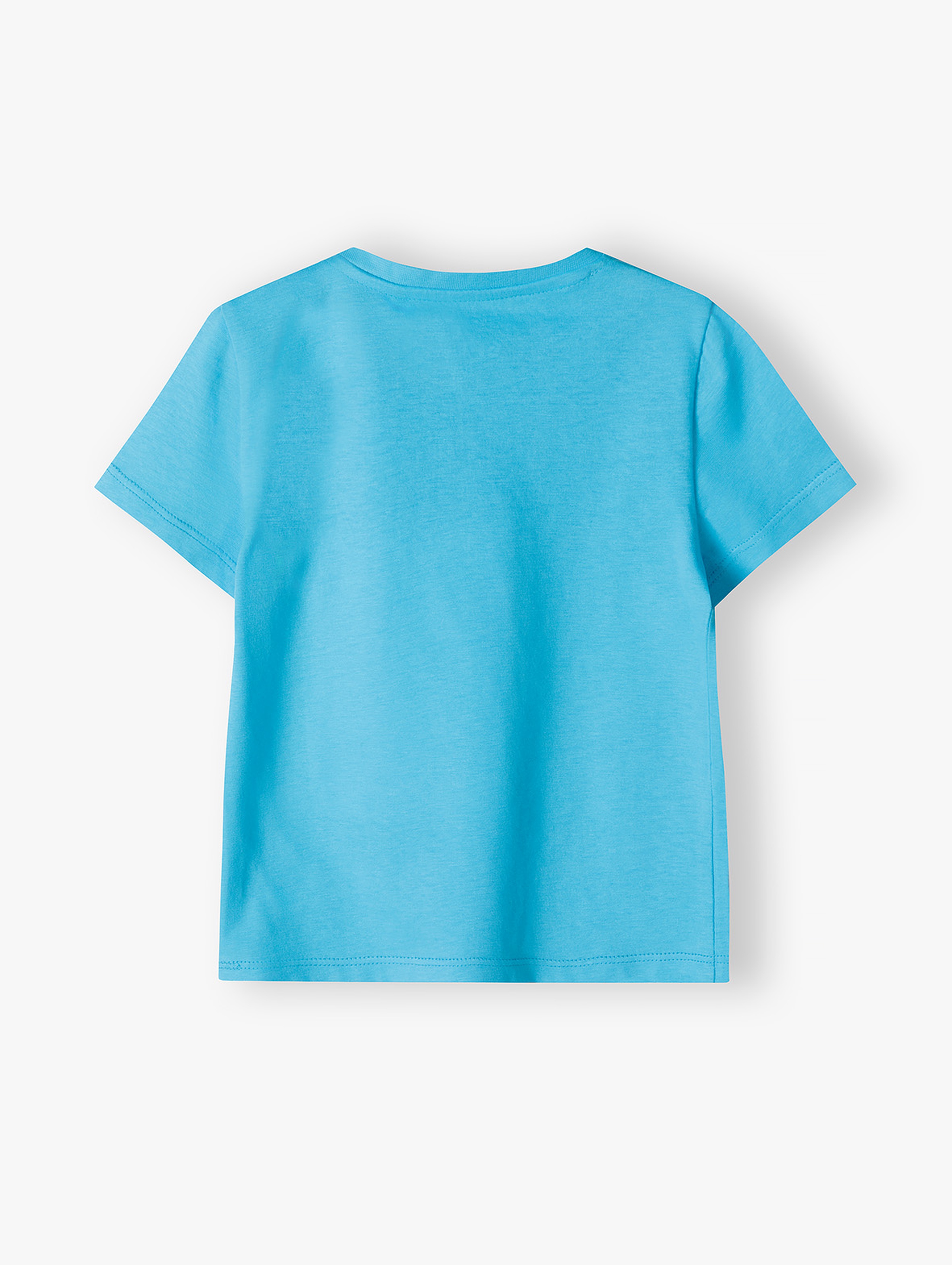 Niebieski bawełniany t-shirt niemowlęcy - ŁOBUZIAK