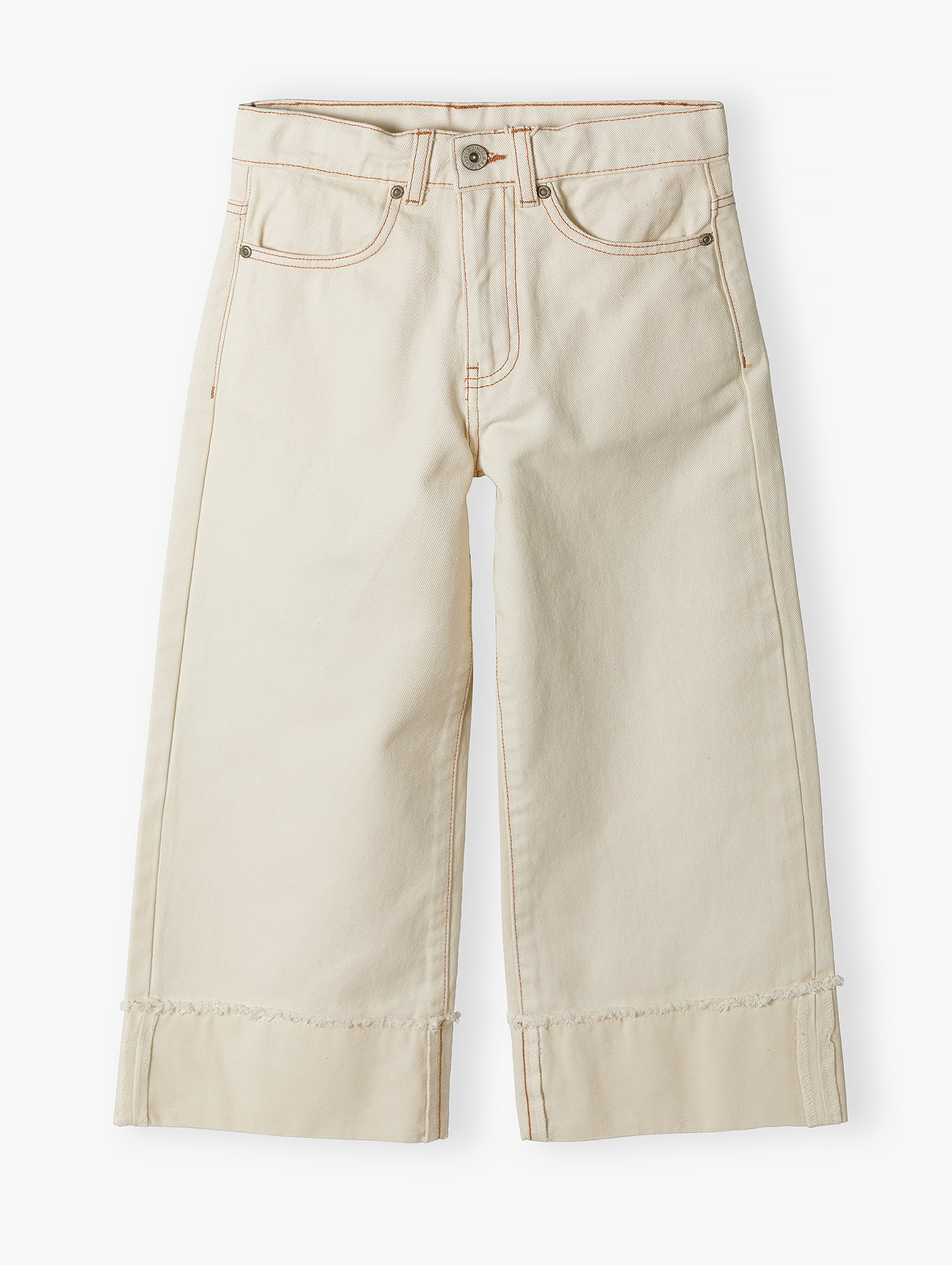 Jeansowe spodnie culotte - ecru - Lincoln&Sharks