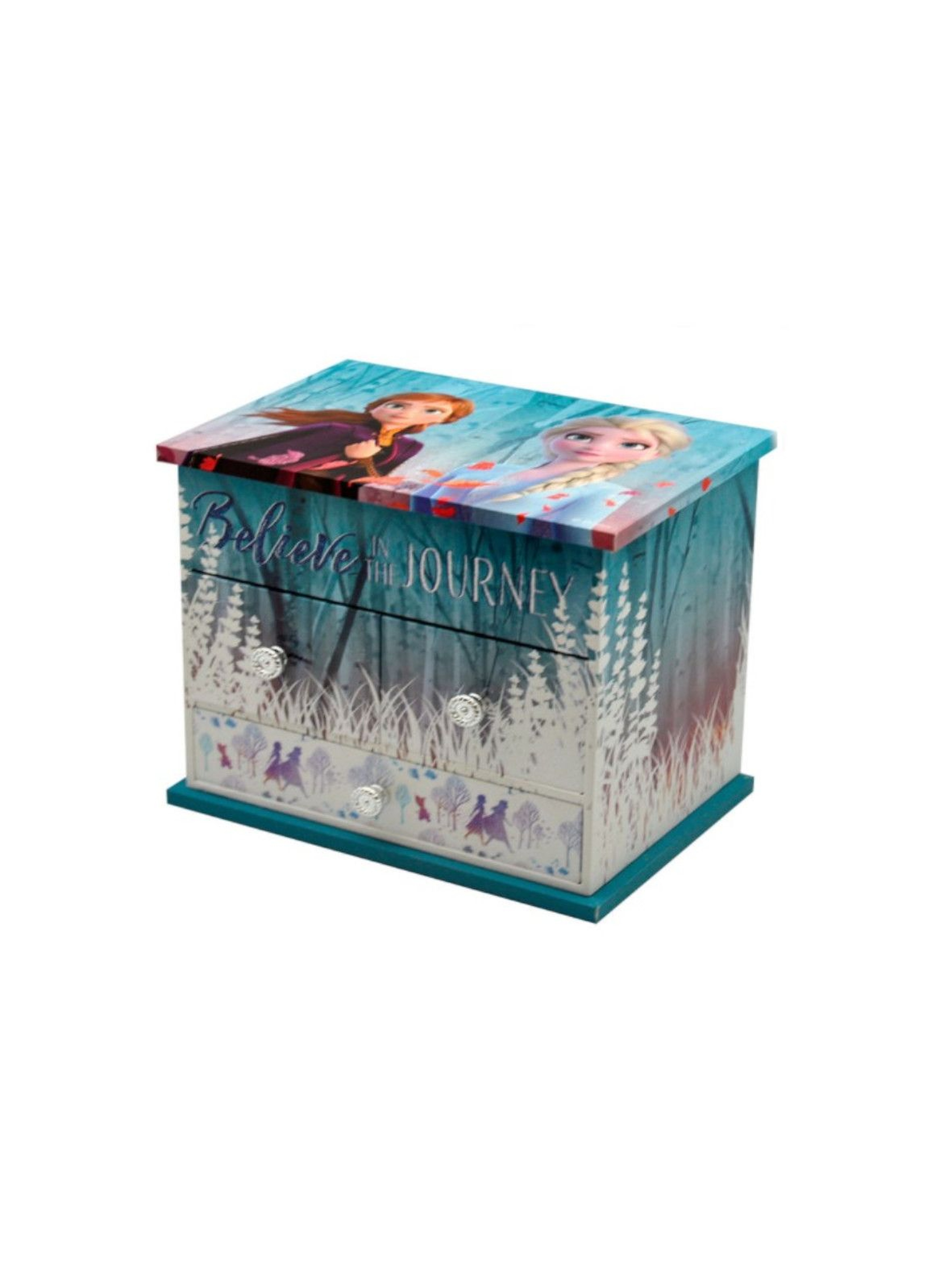 Pudełko na biżuterię z lusterkiem, brokatem i efektami dźwiękowymi Frozen
