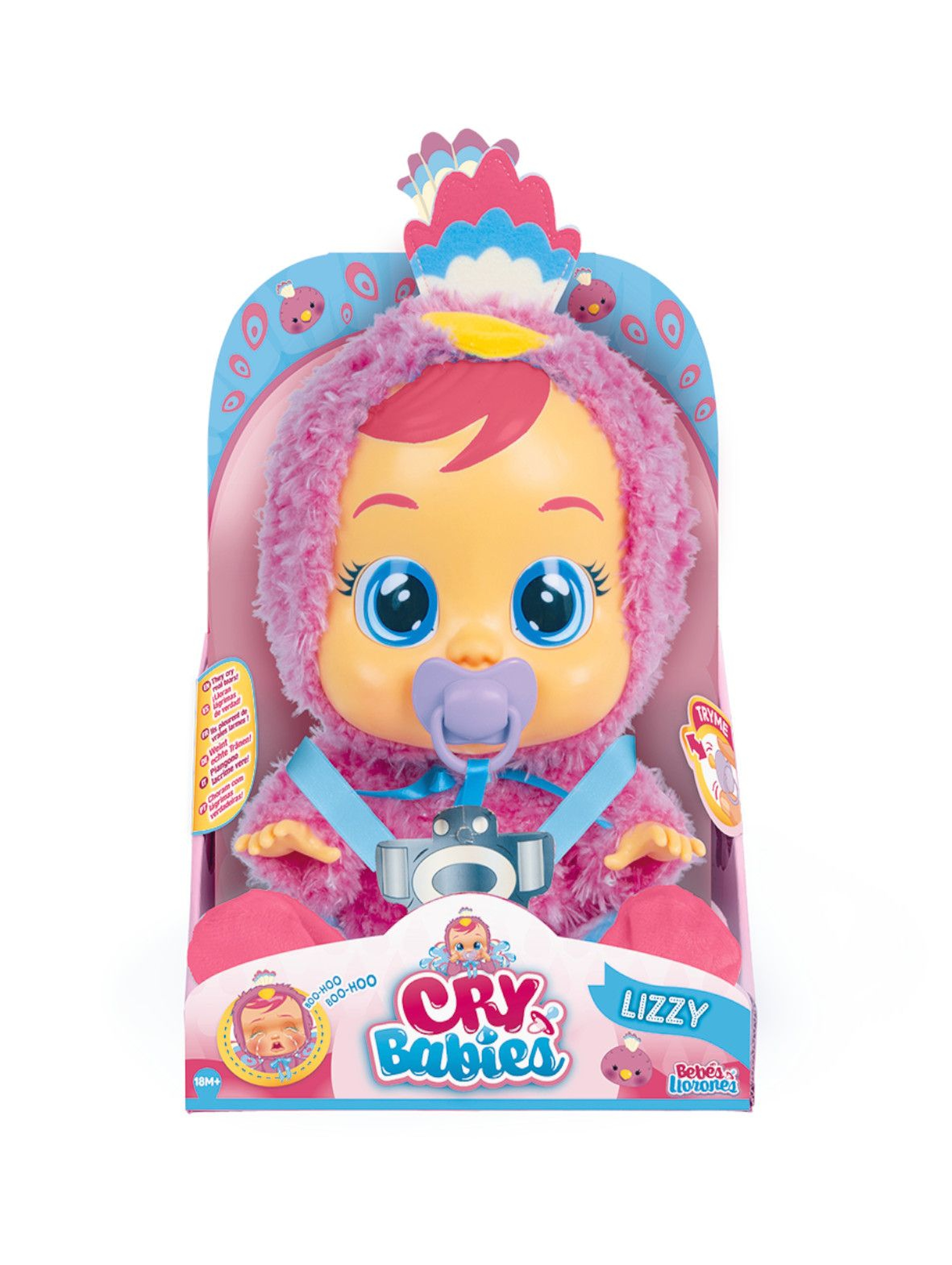 Toys Cry Babies Płacząca lalka bobas Lizzy Paw wiek 18msc+