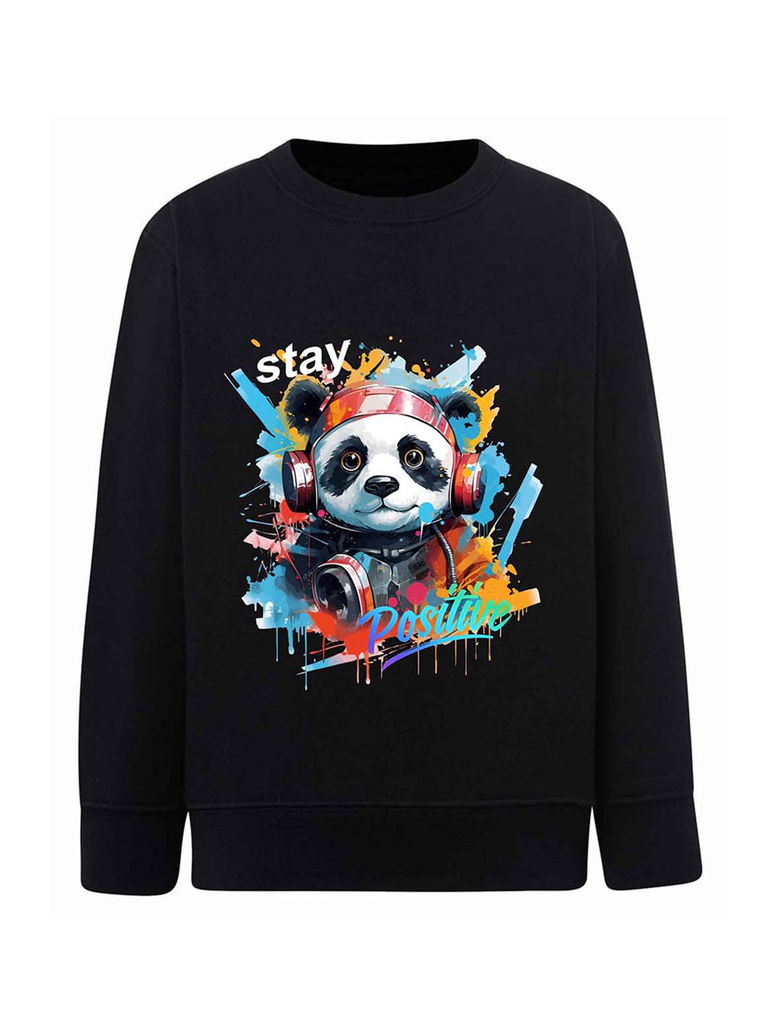 Czarna chłopięca bluza z nadrukiem - Panda