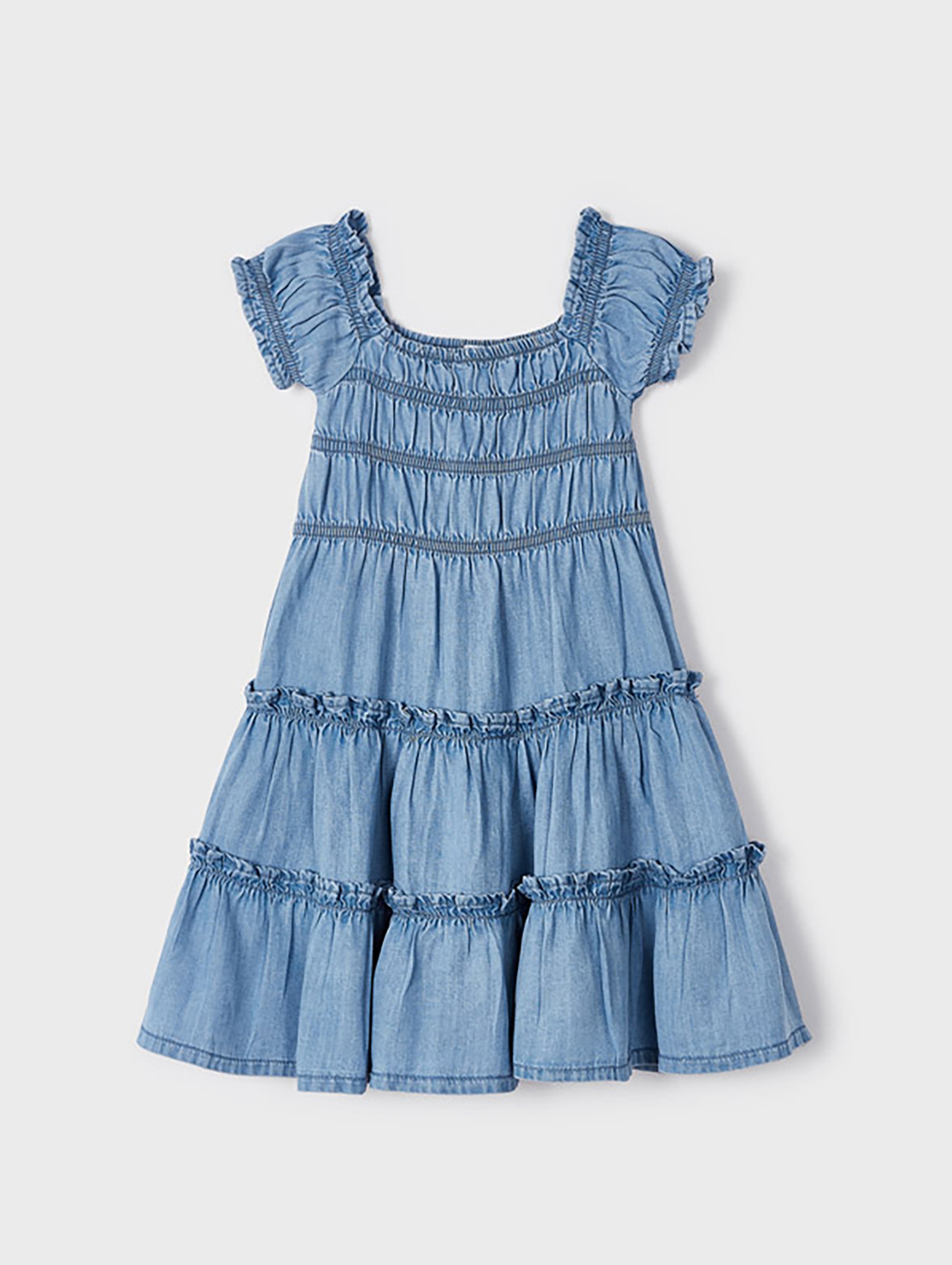 Lekka sukienka dla dziewczynki Mayoral - niebieska
