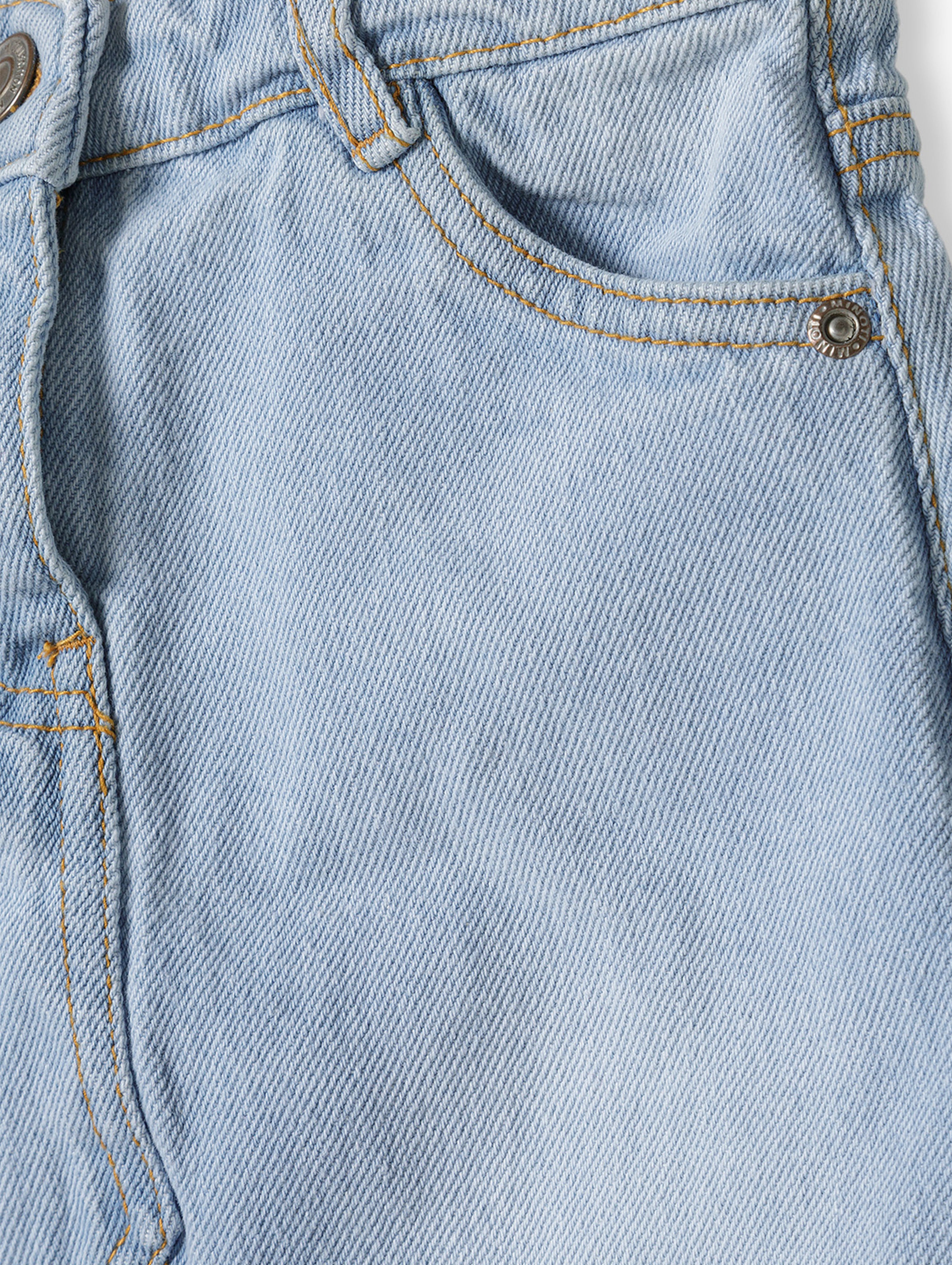 Jeansowa spódniczka krótka jasnoniebieska dla niemowlaka