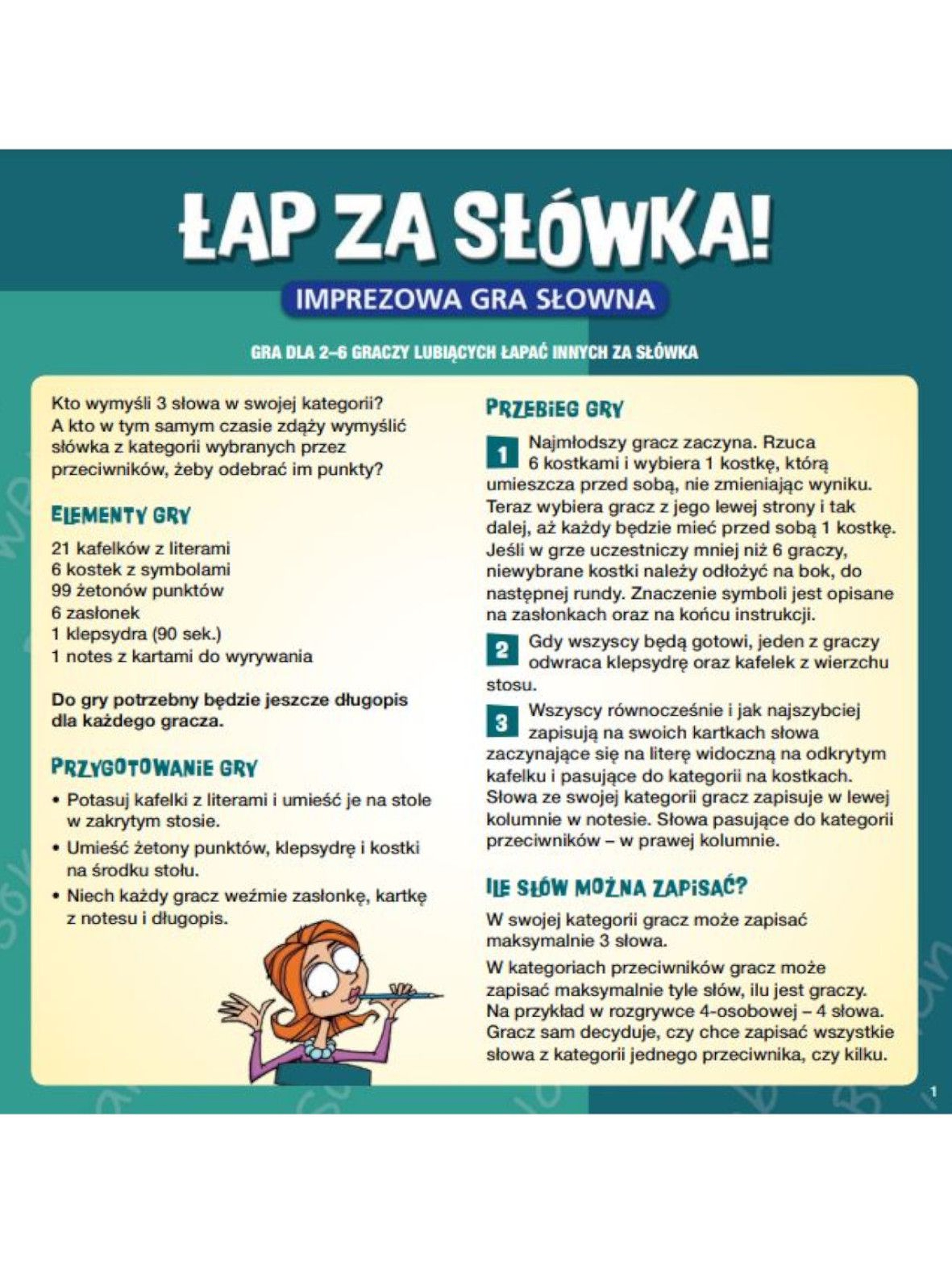Gra planszowa- Łap za Słówka wiek 10+