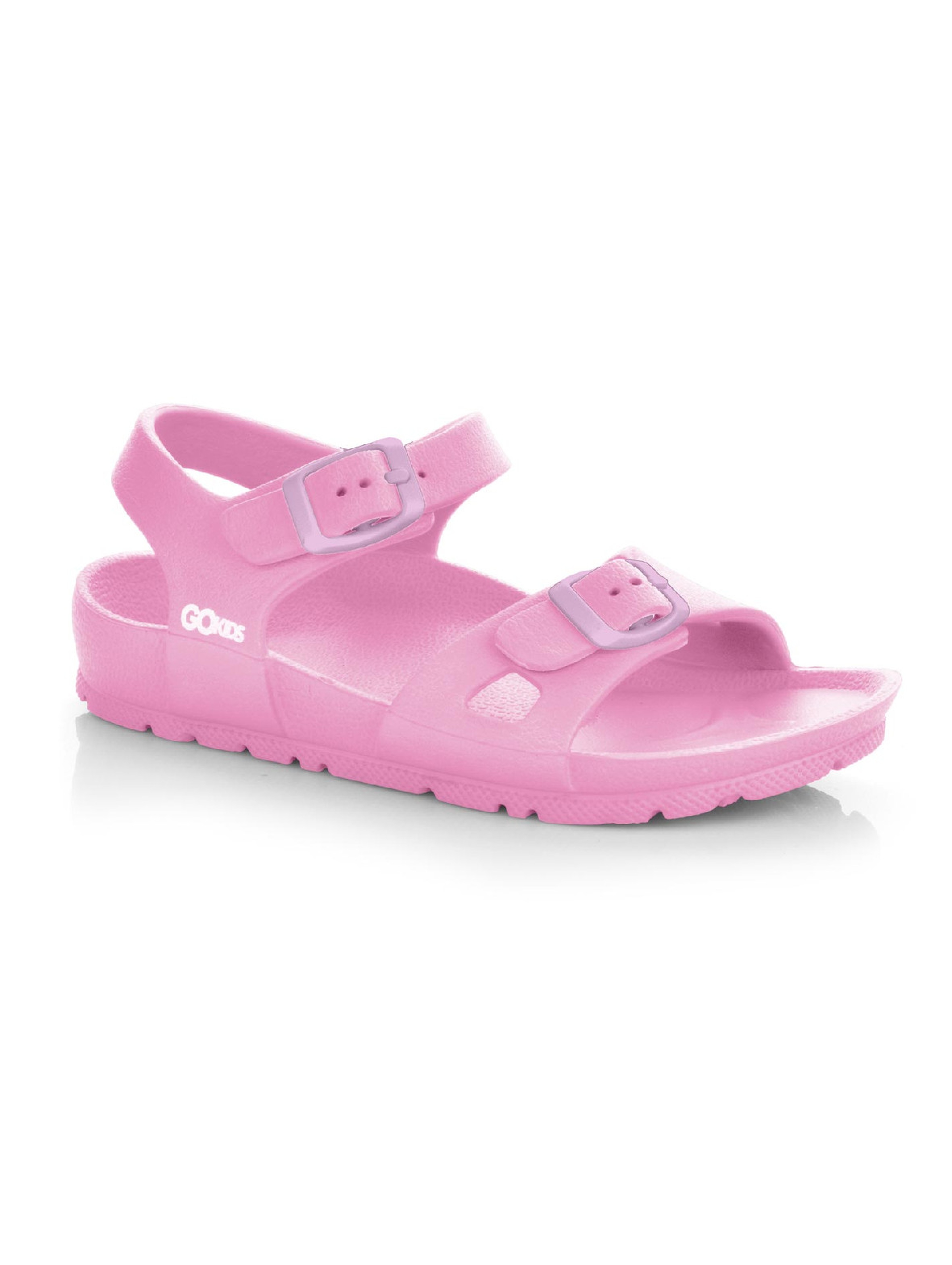 Różowe sandałki dla dziewczynki z klamrą Go Kids