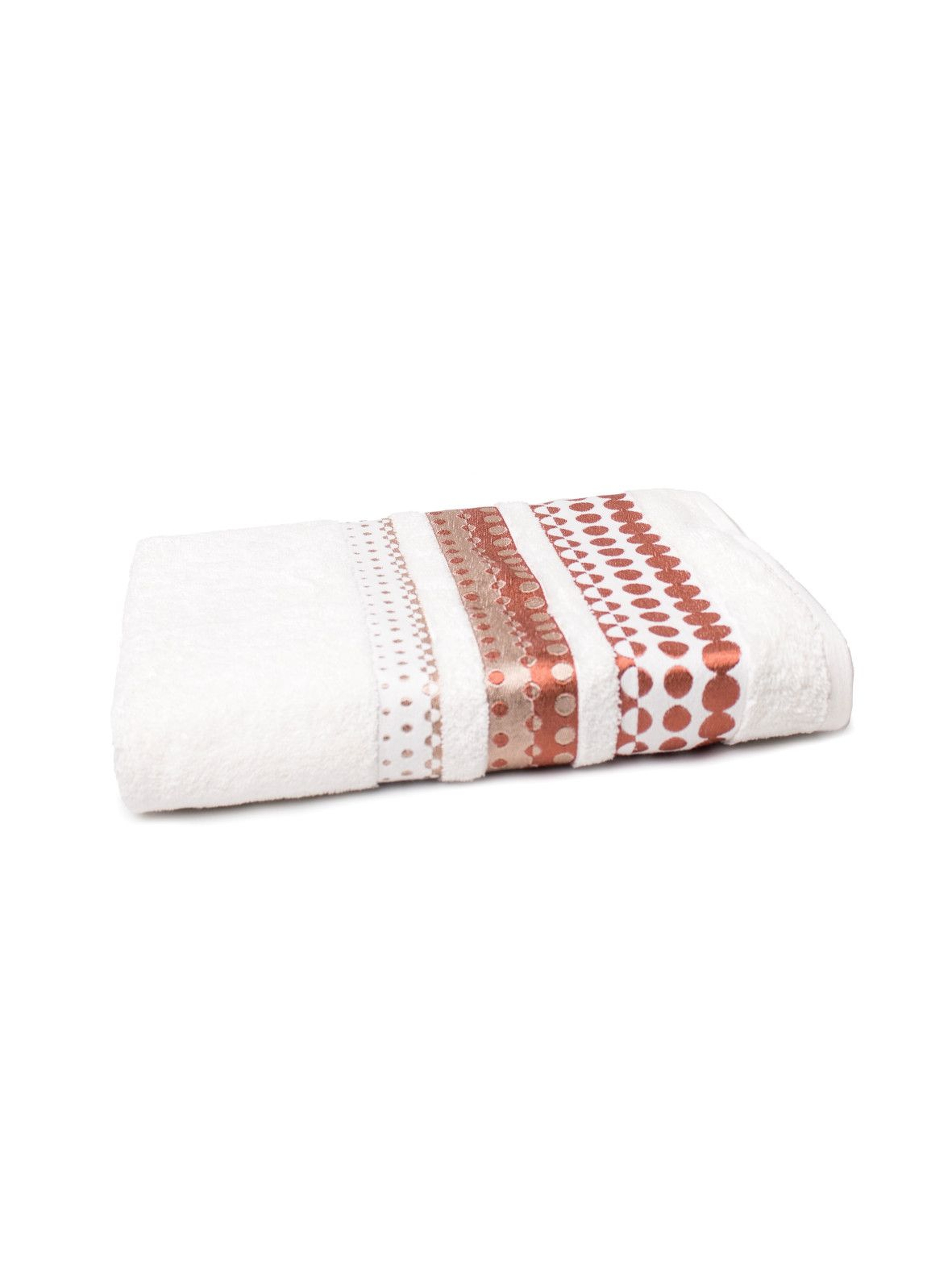 Bawełniany ręcznik w kolorze kremowym o wymiarach 70x140 cm