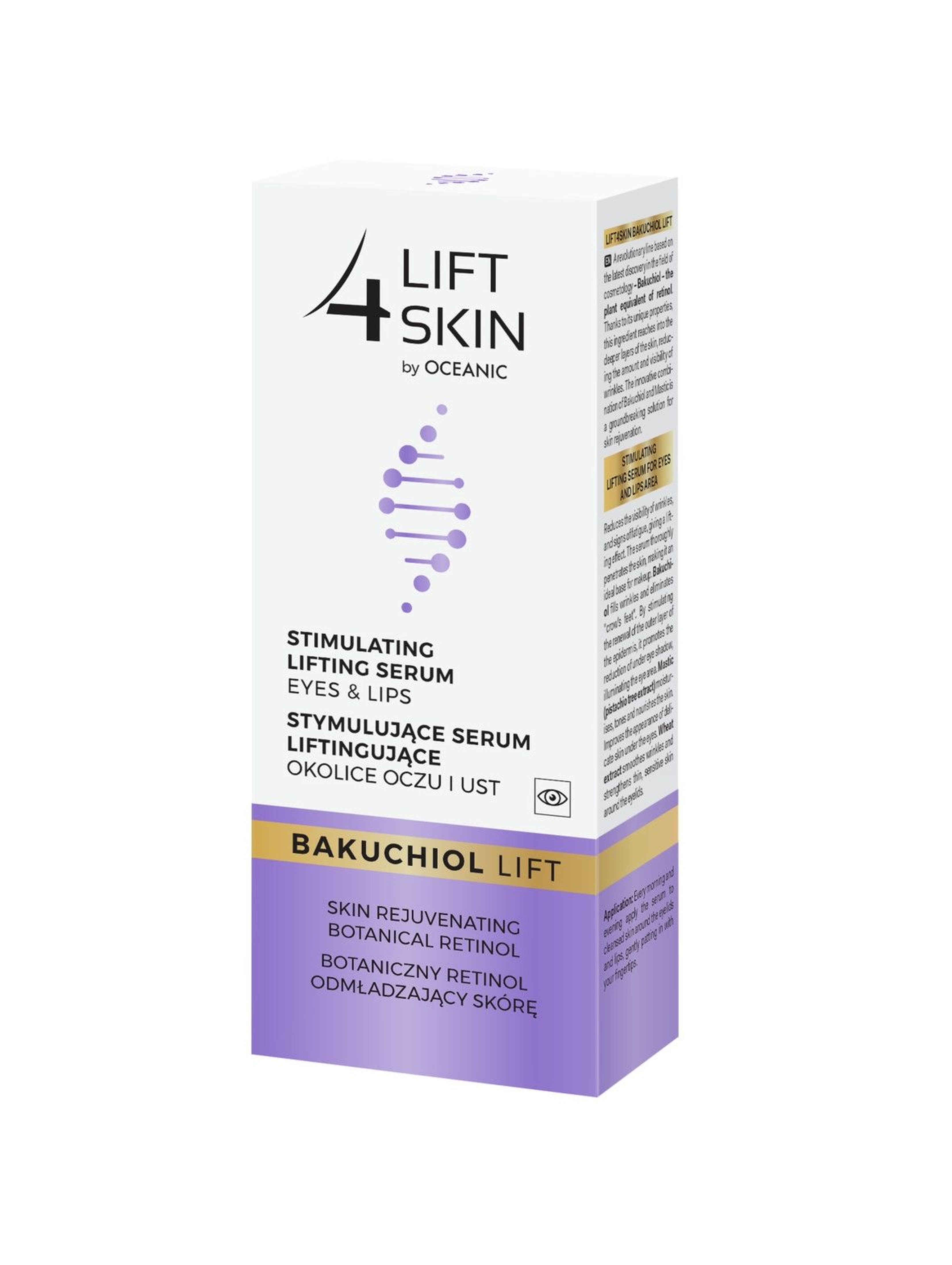 Lift4Skin Bakuchiol Lift stymulujące serum liftingujące na okolice oczu i ust 15 ml