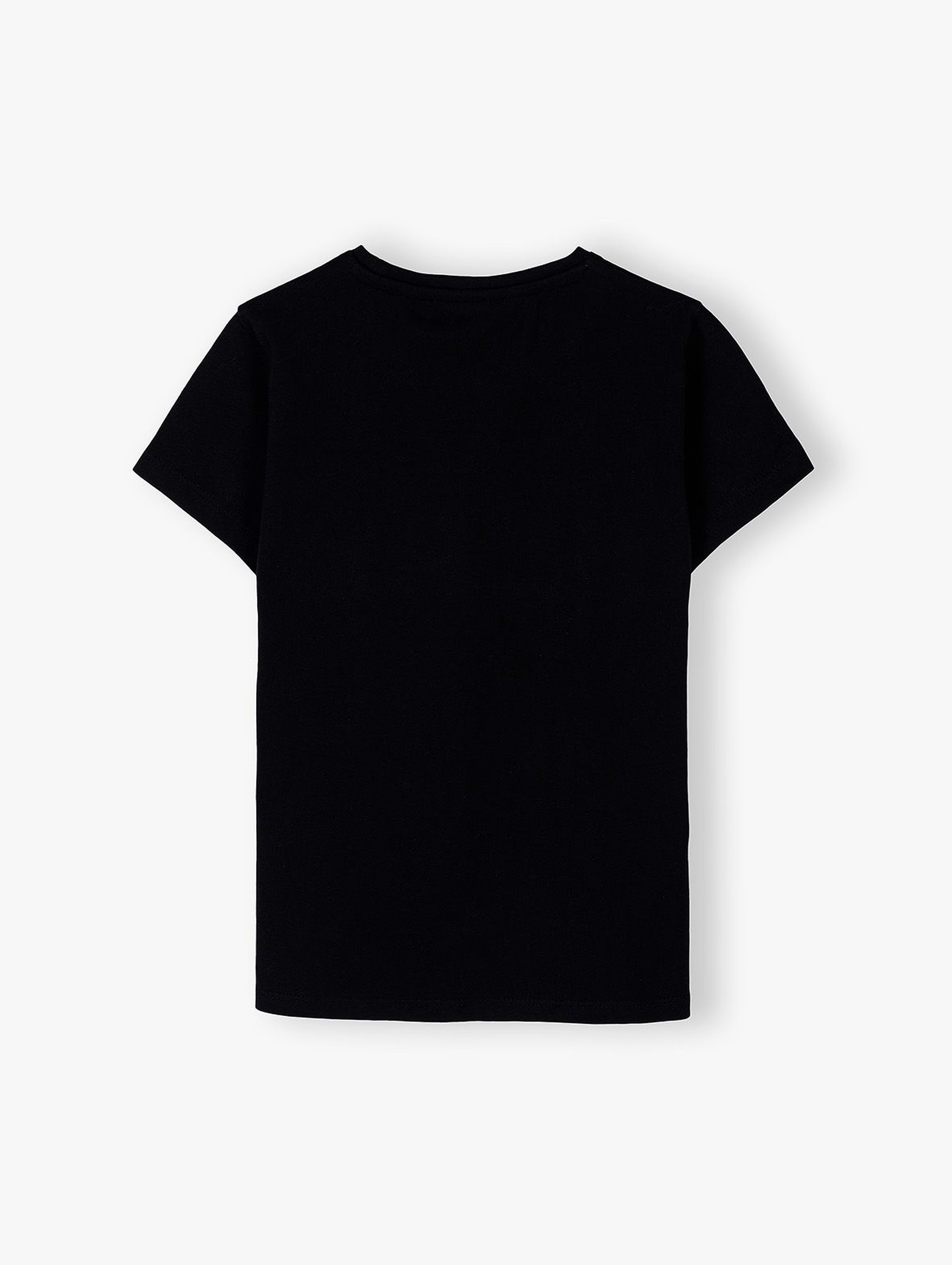 Dzianinowa bluza z krótkim rękawem - czarna z dwustronnymi cekinami