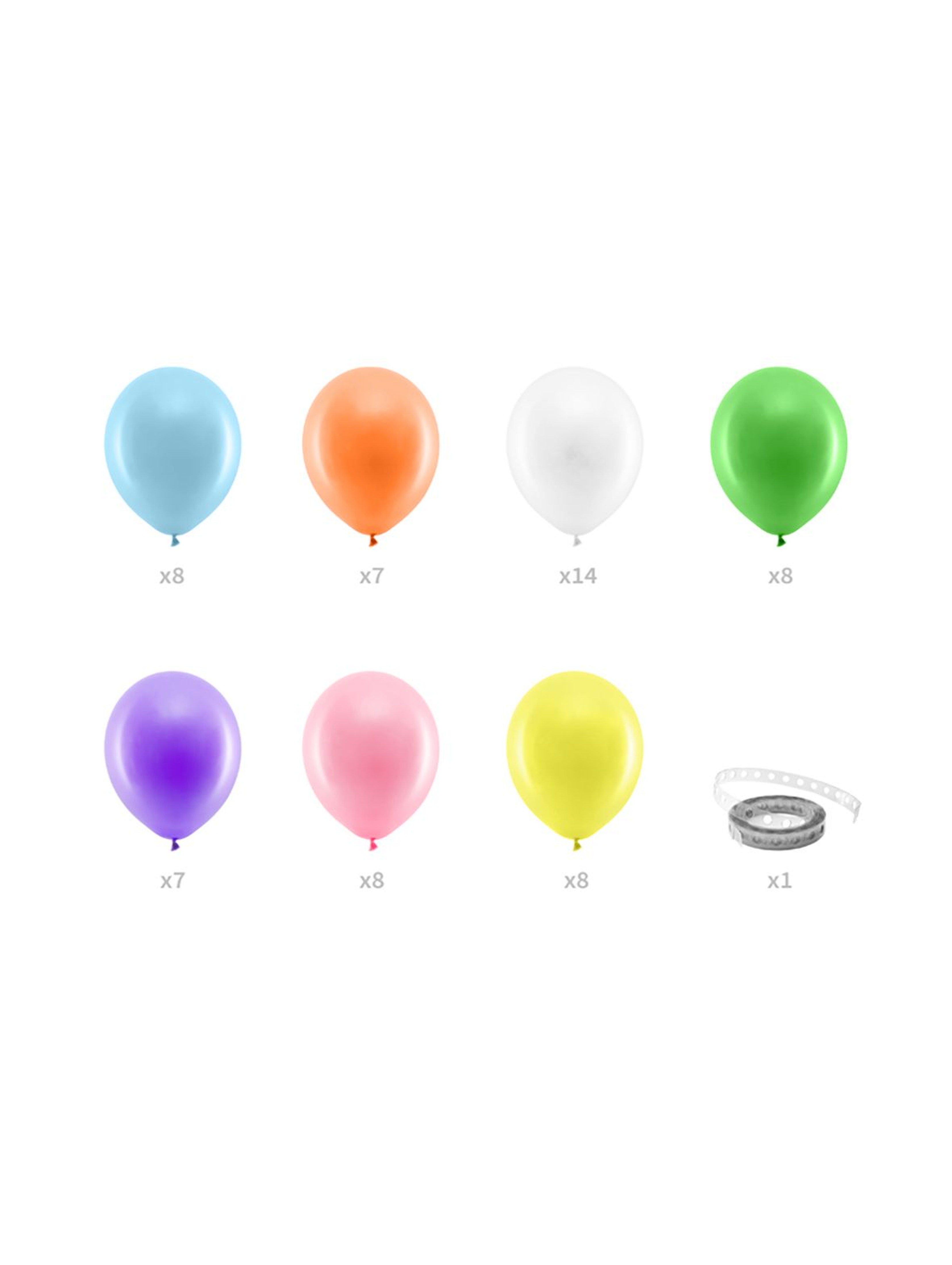 Girlanda balonowa - Tęcza 200cm - 60 balonów