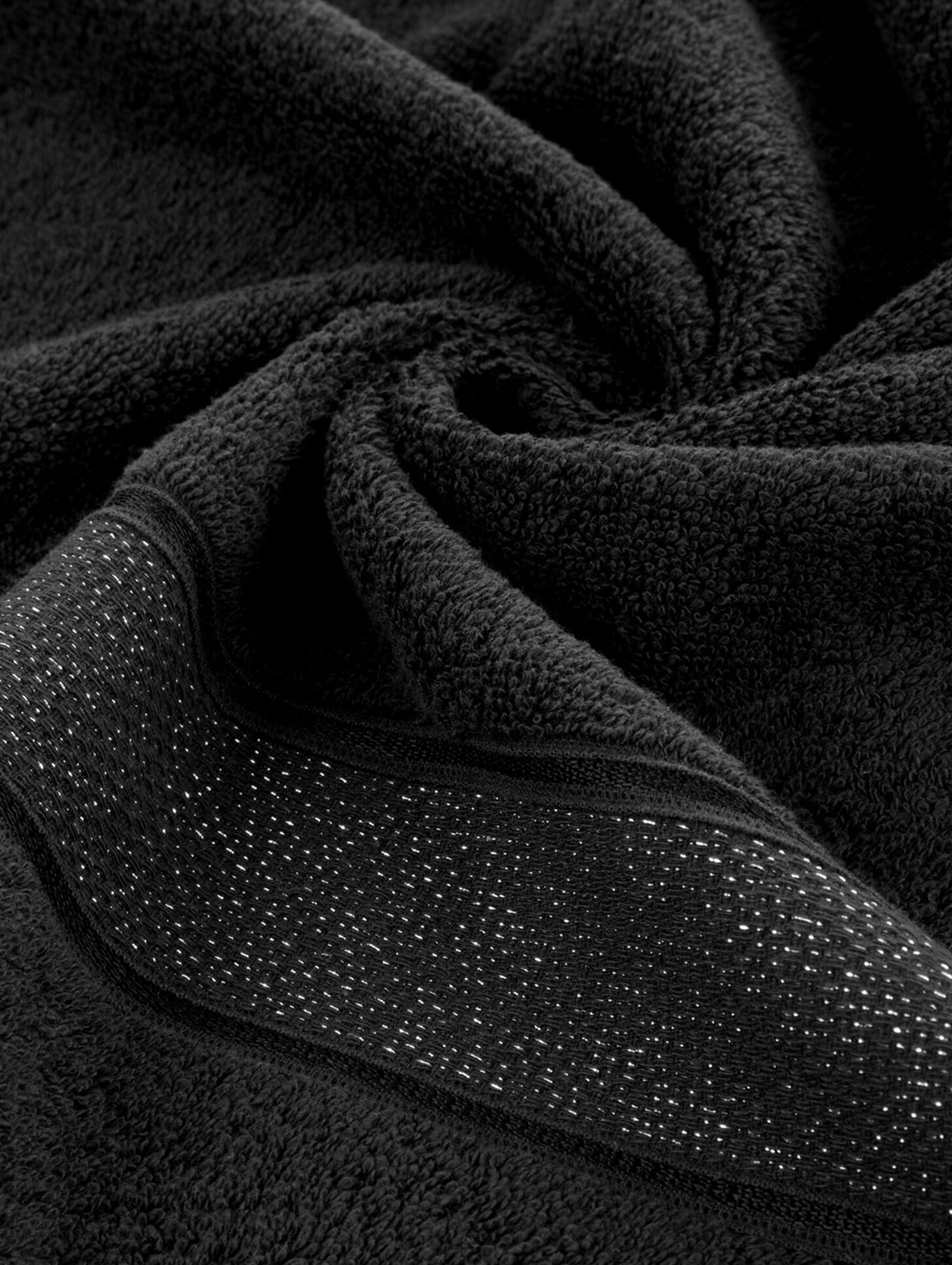 Ręcznik kąpielowy LIANA z bawełny 50x90 cm czarny