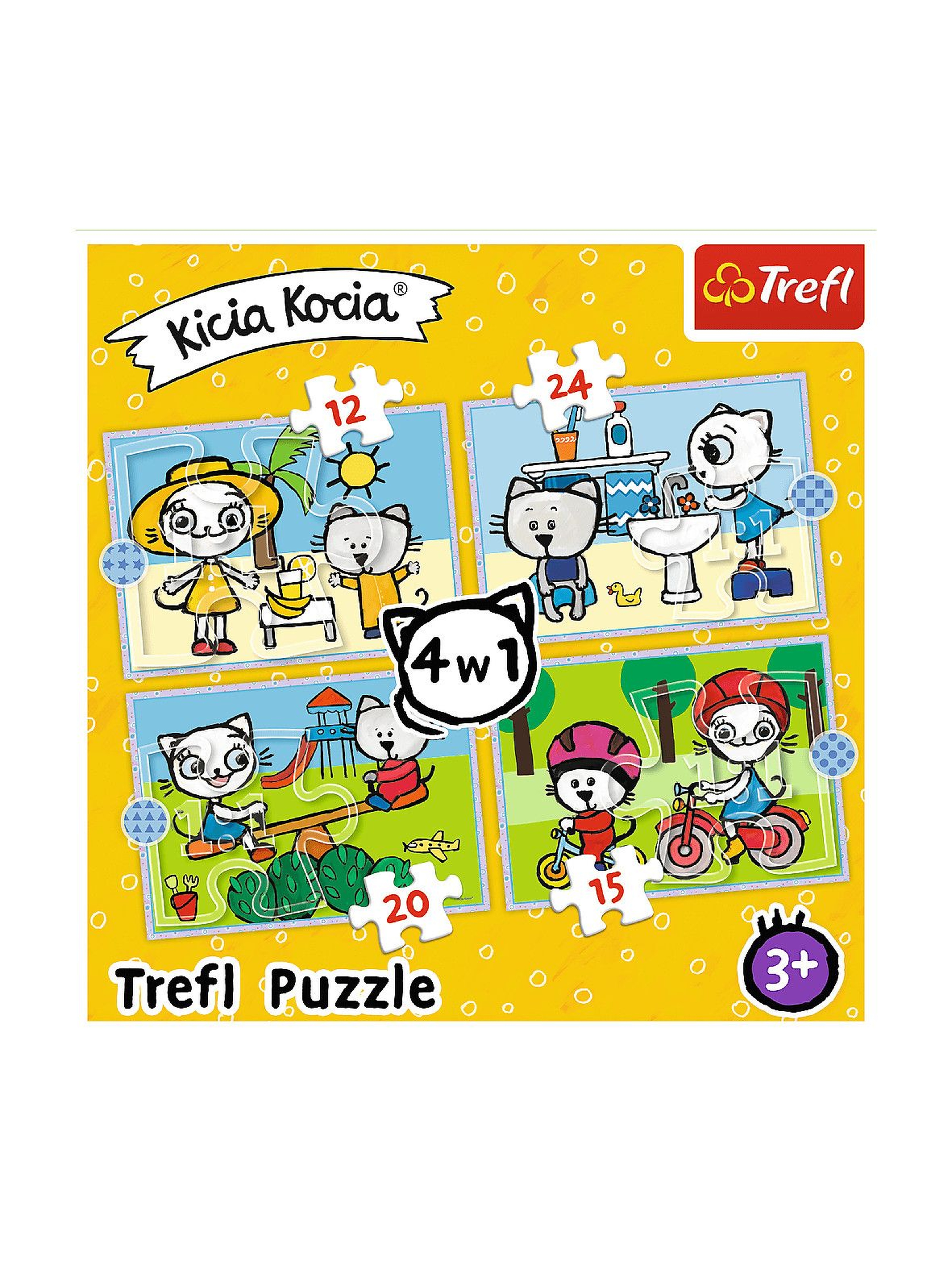 Puzzle Trefl 4w1- Dzień Kici Koci wiek 3+