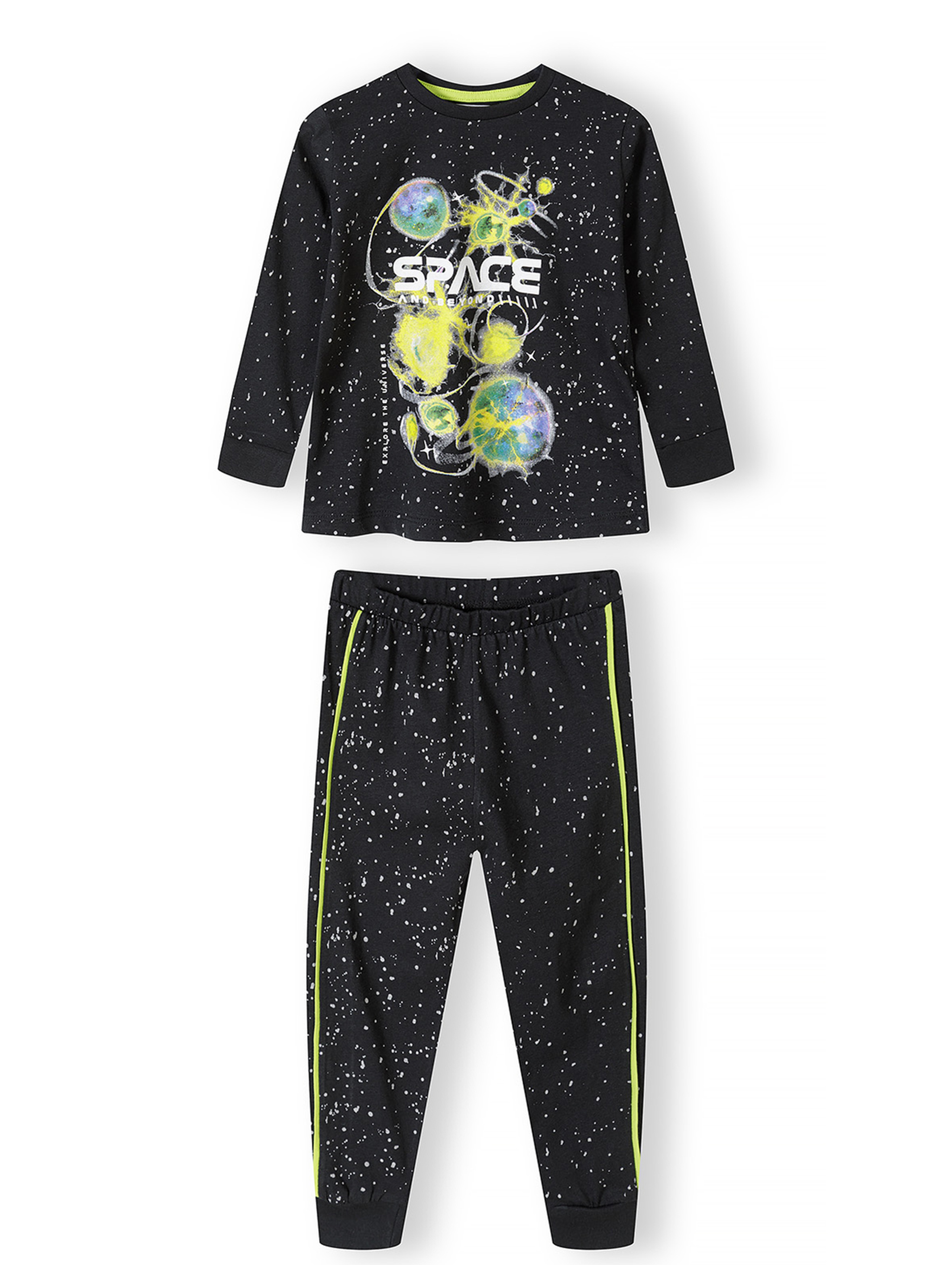 2-pack piżam z długim rękawem motywem kosmosu dla chłopca