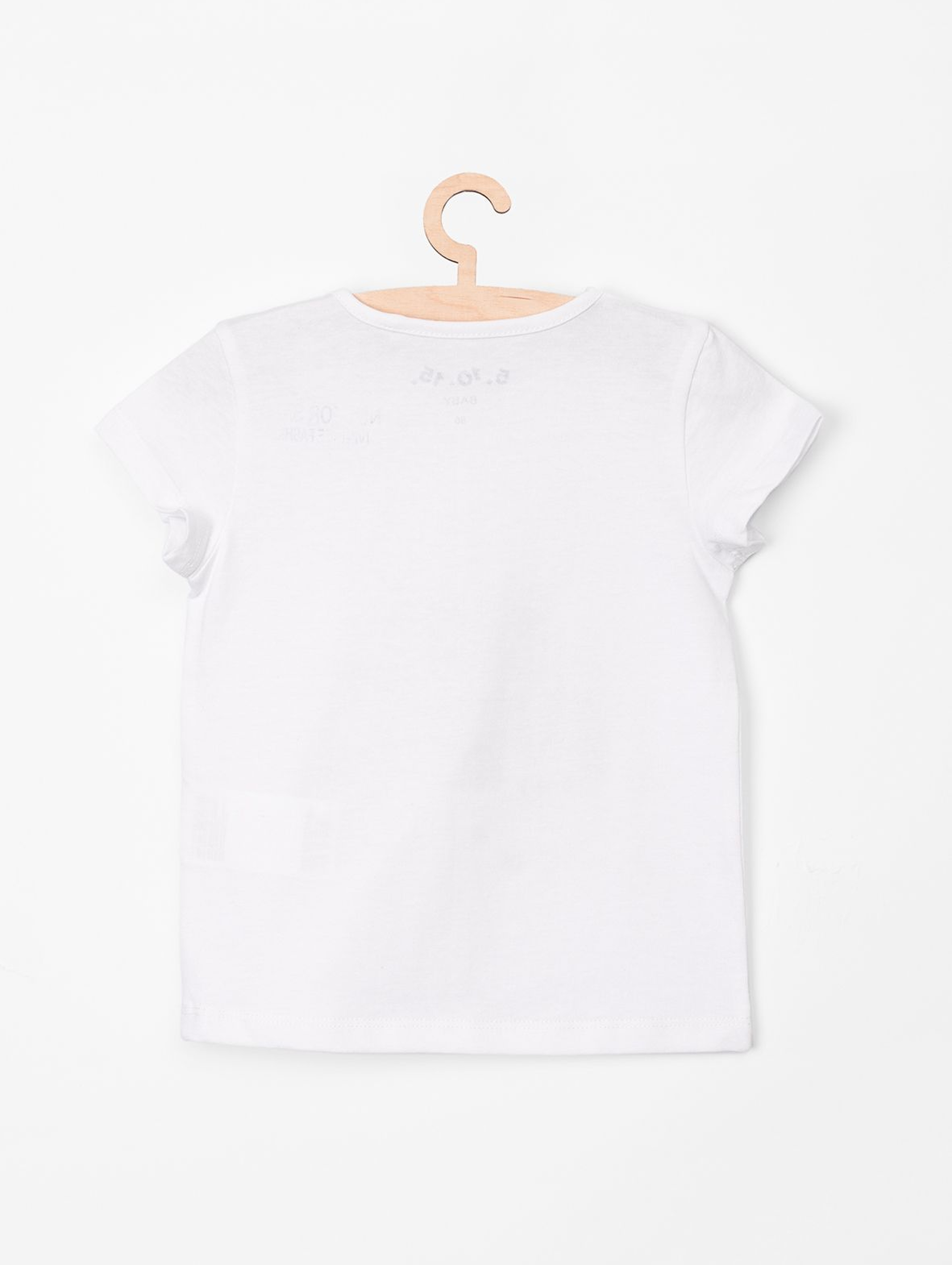 T-Shirt niemowlęcy biały z nadrukiem- 100% bawełna